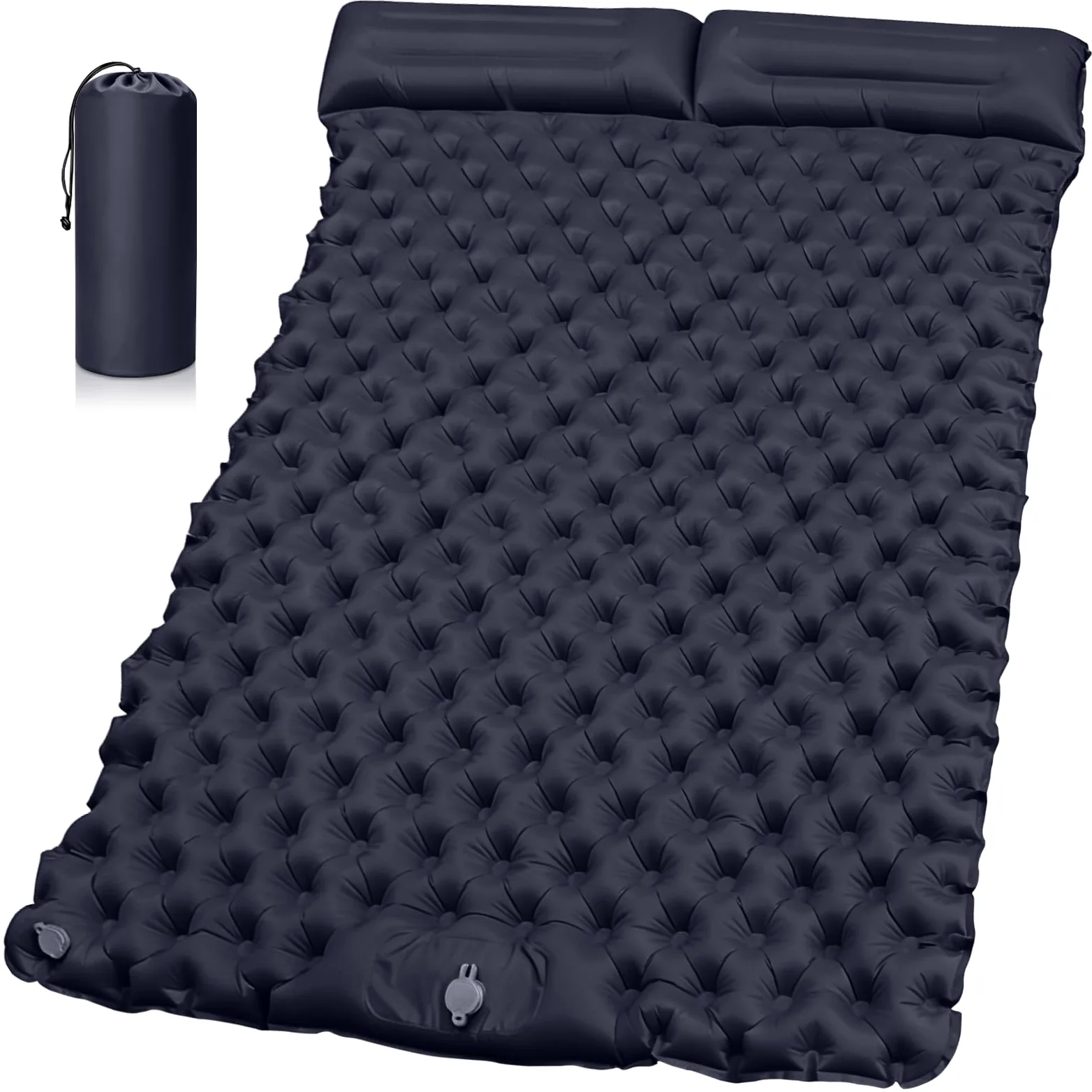 Colchón de Aire Doble Grueso con Bomba de pie,colchoneta para Dormir,Cama Inflable de Camping,Cama para Dormir en el Coche para el hogar,Exterior,para Playa,Senderismo