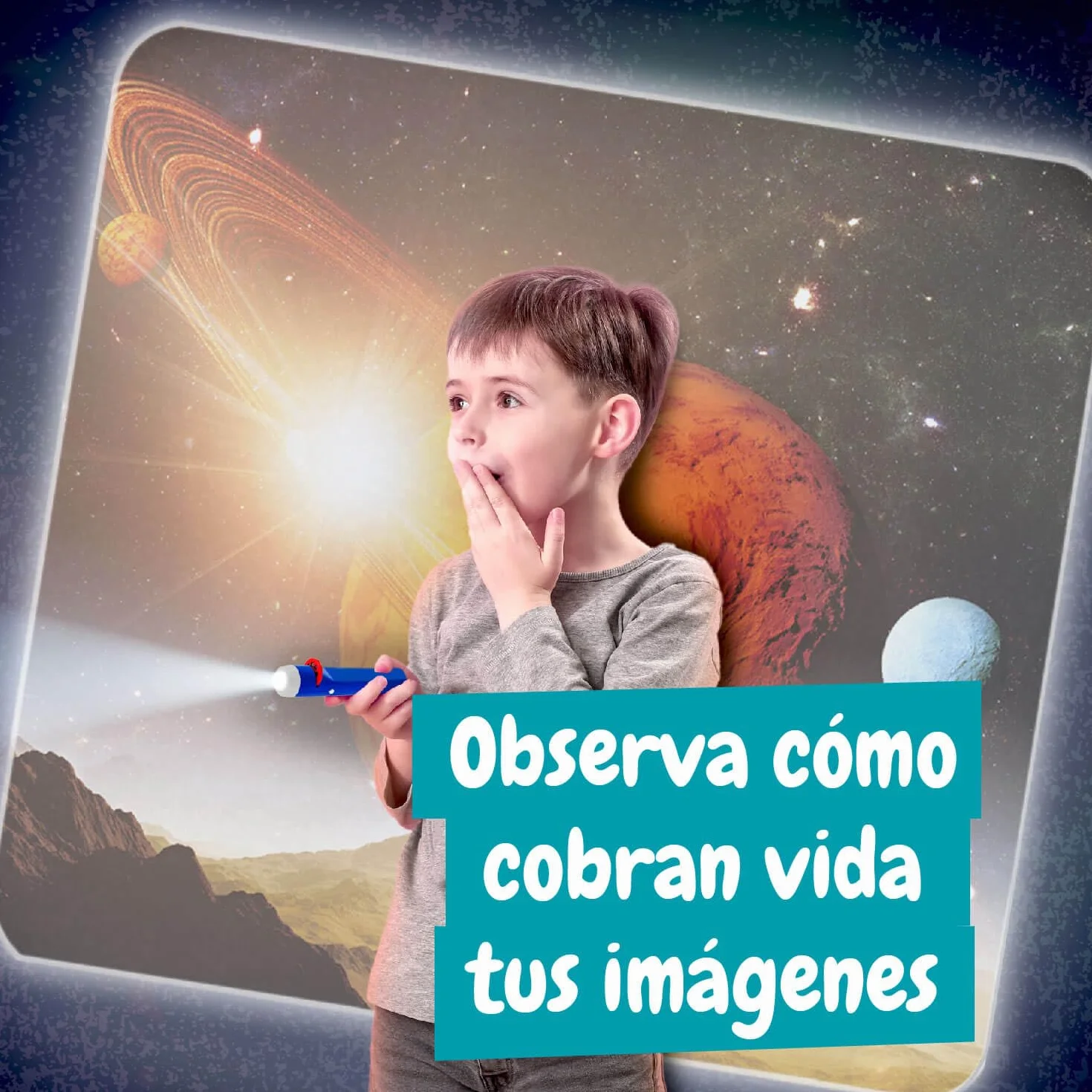 Science4you Proyector Espacial Infantil - Linterna Planetas Sistema Solar, Proyector Planetario, Juguetes Espacio, Regalo 4+