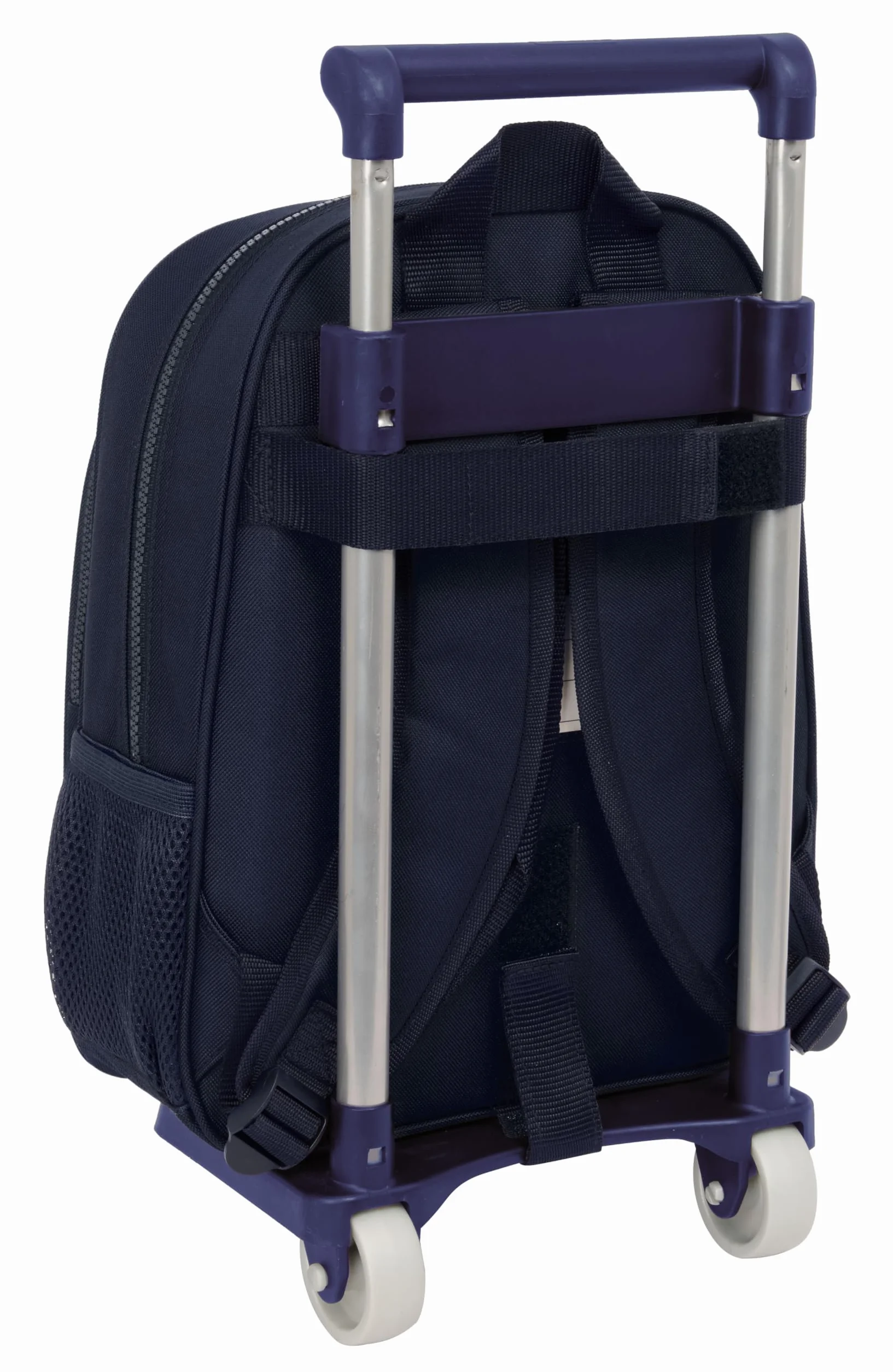 Safta REAL MADRID 2ª EQUIPACIÓN 24/25 - Mochila Infantil con Carro 705, Ideal para Niños de Diferentes Edades, Cómoda y Versátil, Calidad y Resistencia, 27x10x33 cm, Color Azul Marino