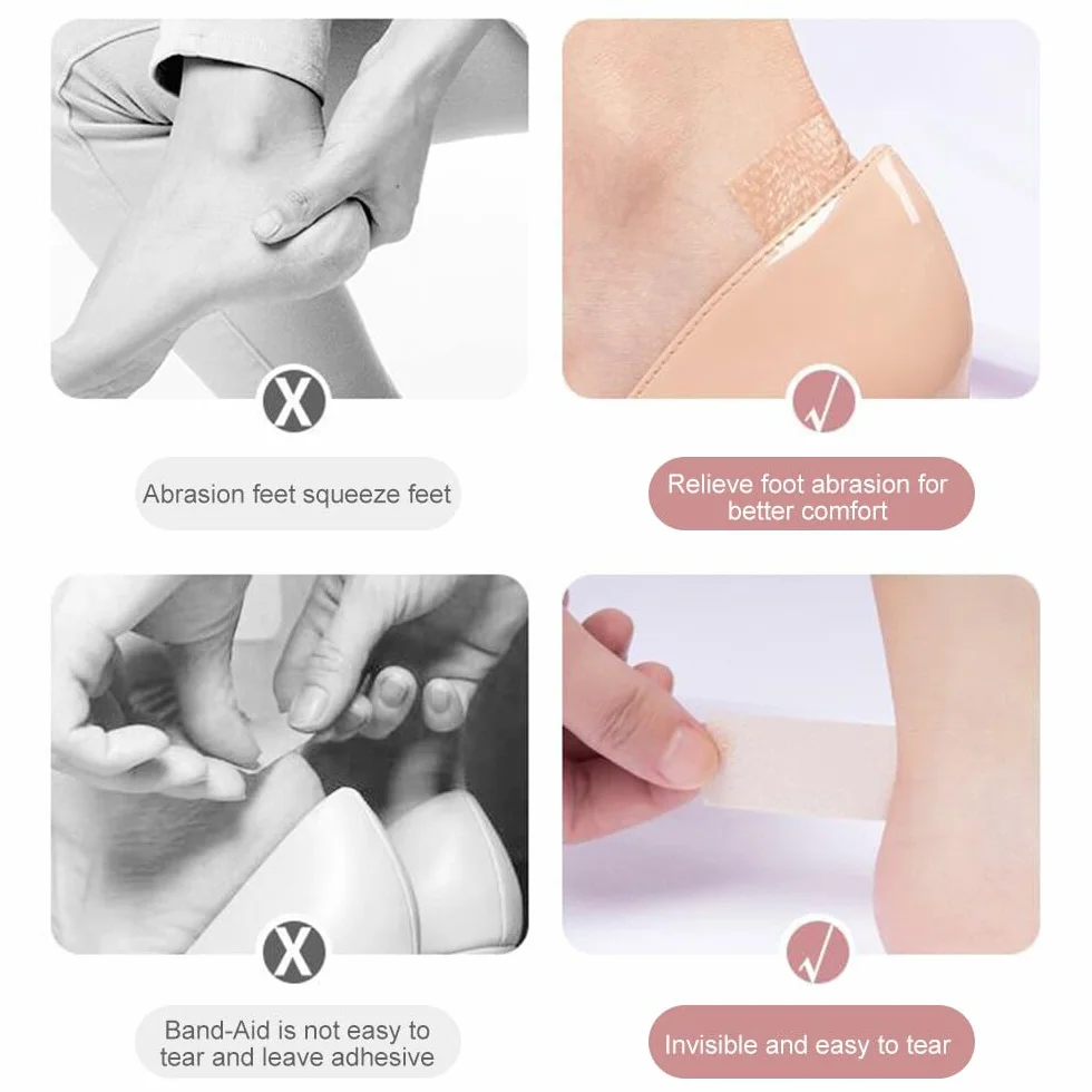 Cinta para Los Pies, Cuidado de Pies Pegatina, 2 Rollos de Pegatinas Autoadhesivas Resistentes al Desgaste (2 cm x 1 m)