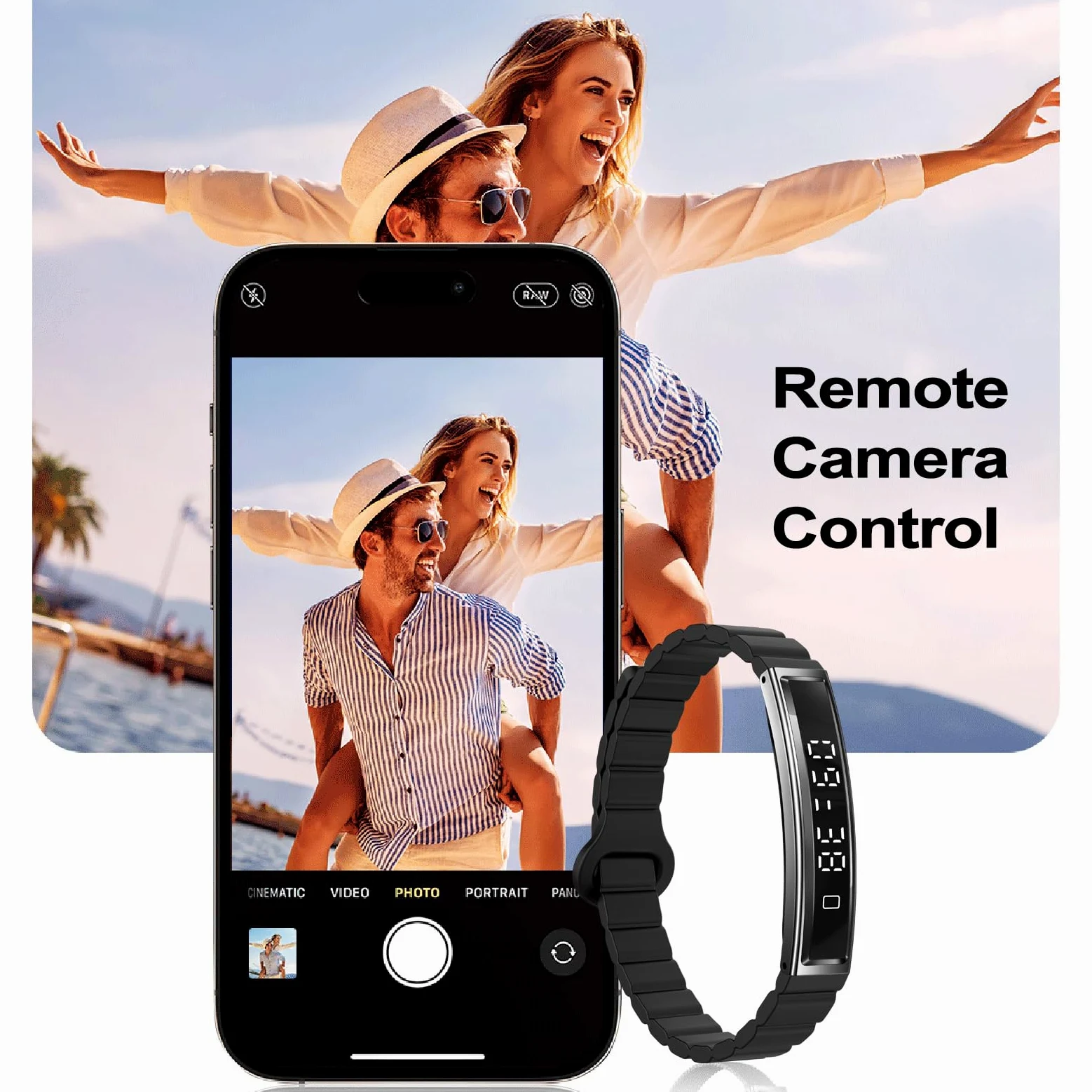 findtime Pulsera inteligente con podómetro, monitor de actividad estrecha, monitor de sueño, IP68, resistente al agua, para iOS y Android