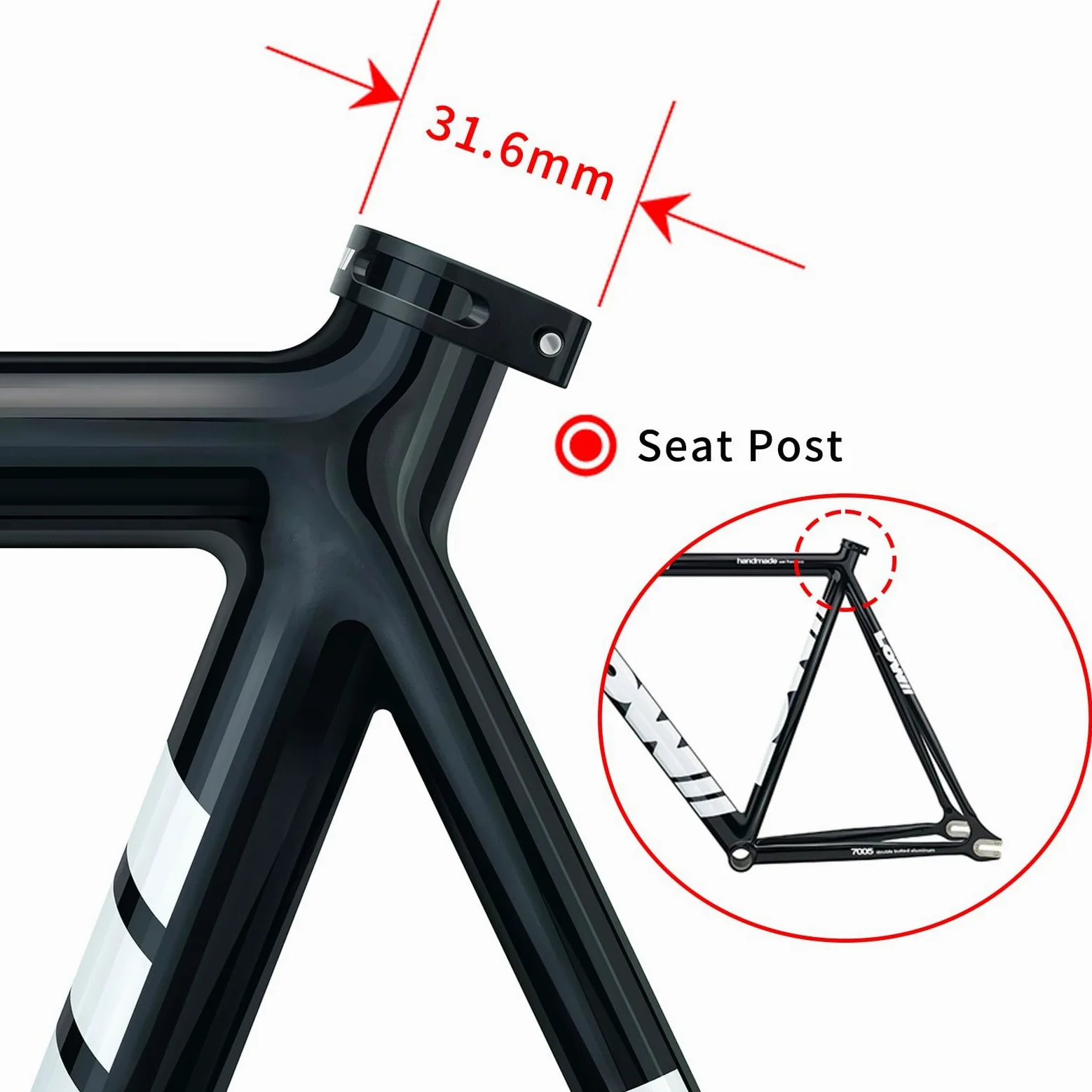 700C Cuadro De Bici De Piñón Fijo Con Horquilla De Carbono 53/55/57cm | Freno De V Y Liberación Rápida 100/120mm, Marco De Bicicleta De Pista De Carreras De Aluminio
