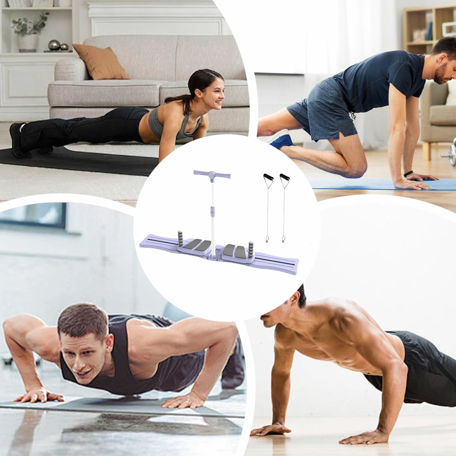 Tabla para Pilates Reformer, Tabla de Ejercicios Abdominales, Accesorio Gimnasio Portátil y Resistente, Equipo Entrenamiento Abdominales Antideslizante Ergonómica