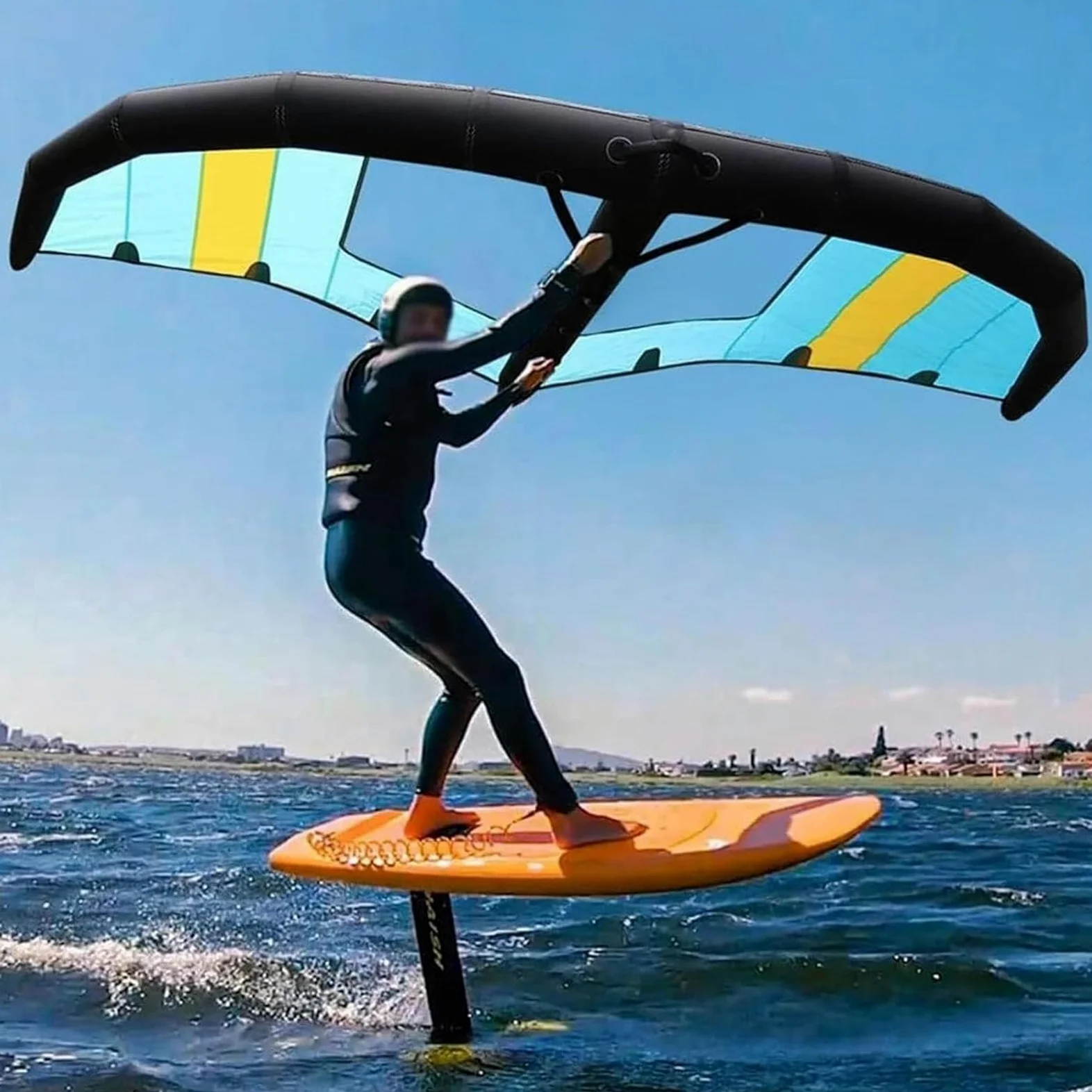 Wind Wingfoil Y Tabla Hydrofoil con Tabla Hydrofoil Inflable, Wind Wing Foil Y Hydrofoil Inflable Windfoil Hydrofoil para Deportes Acuáticos Al Aire Libre,D