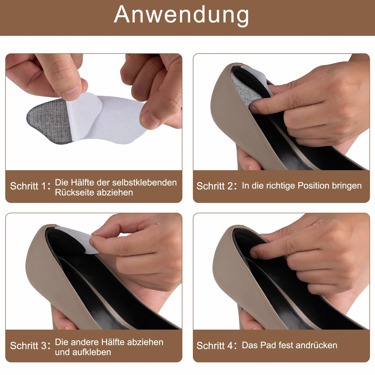 Taloneras Protectores de Talón Recortables con Insertos de Esponja para Zapatos