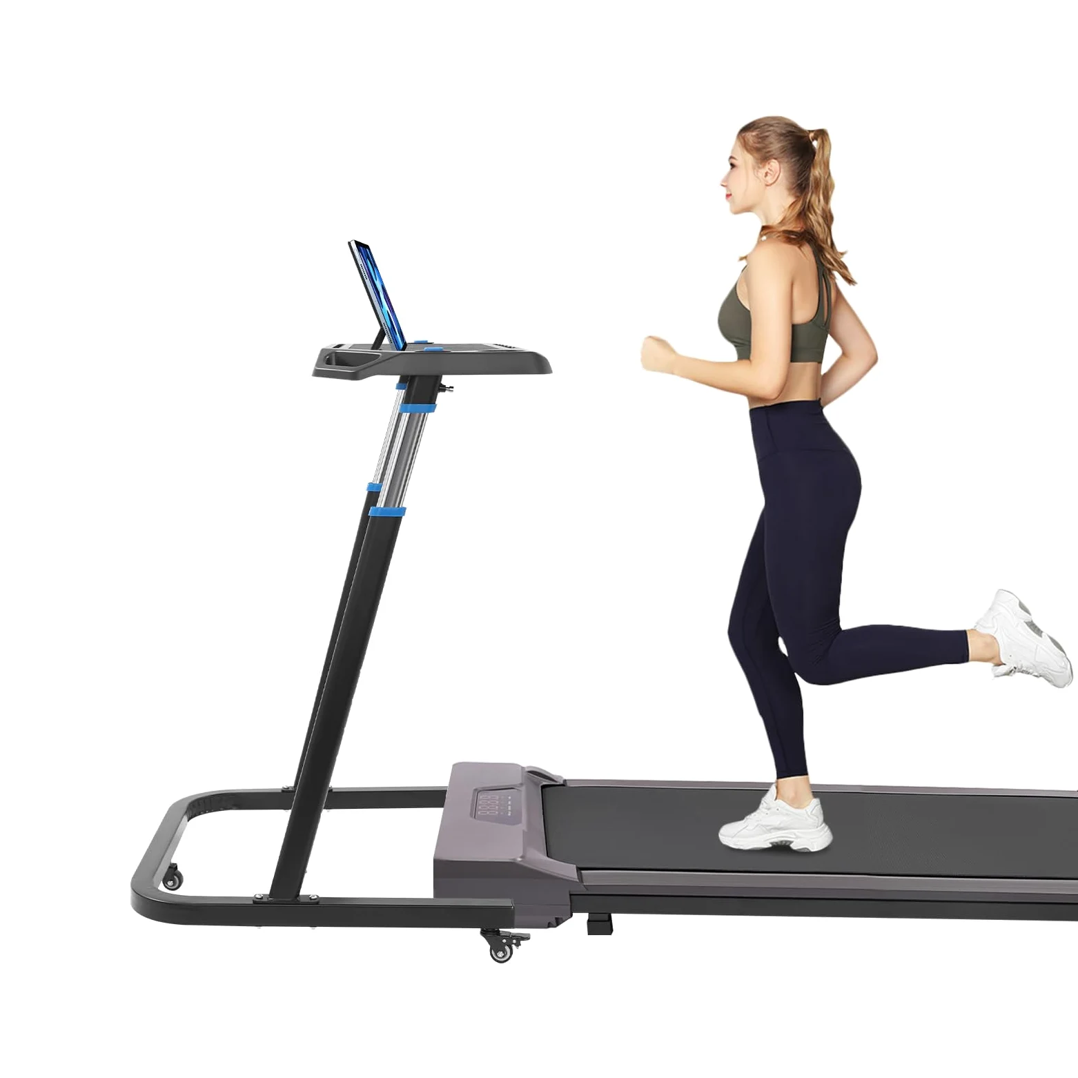 Entrenador de ciclismo de interior con mesa ajustable de 82 – 120 cm, para bicicleta de carretera y de montaña, para el hogar, soporta 50 kg