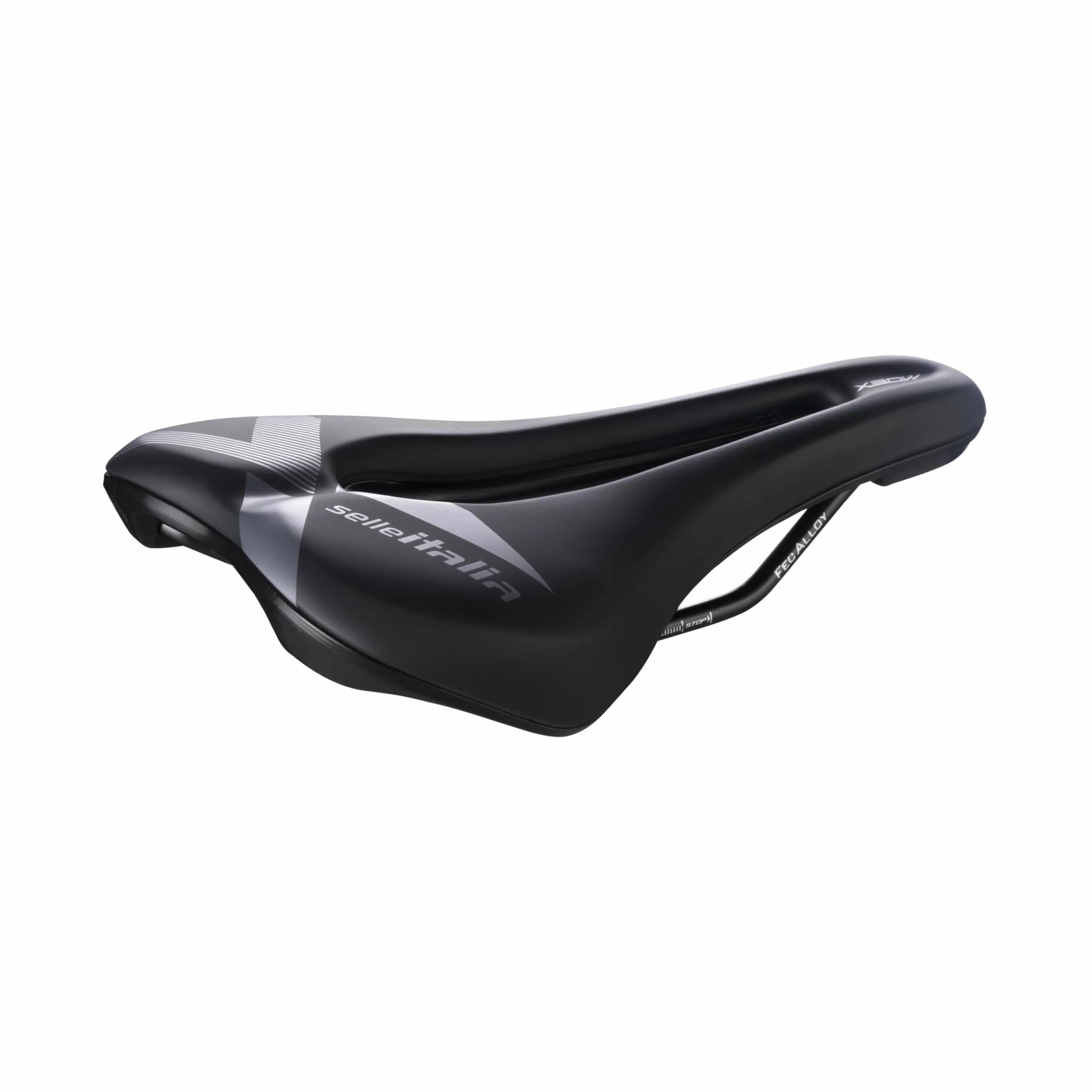Selle Italia X-Bow Superflow - Sillín de Bicicleta de Montaña, Trekking, Enduro, E-Bike, E-Mountain Bike, Agujero Anatómico, Cuadro Aleación FeC, Amortiguadores