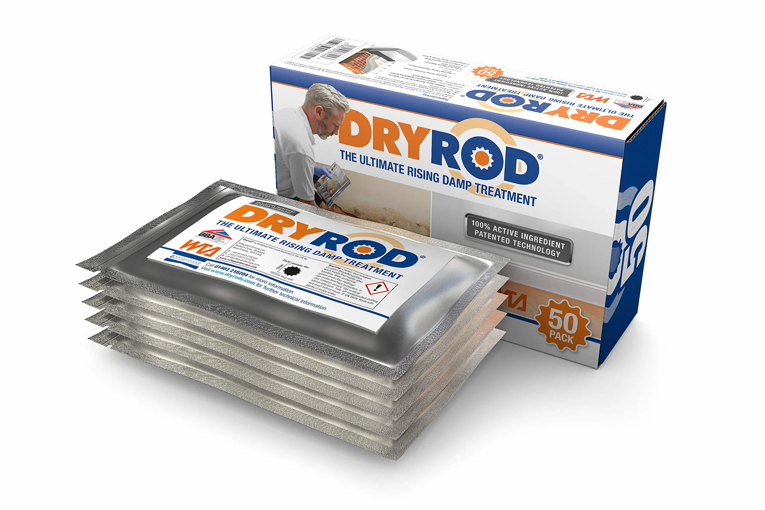 Dryrod Barritas Hidrófugas Antihumedad Tratamiento Contra Humedad Capilaridad Pared Caja 50