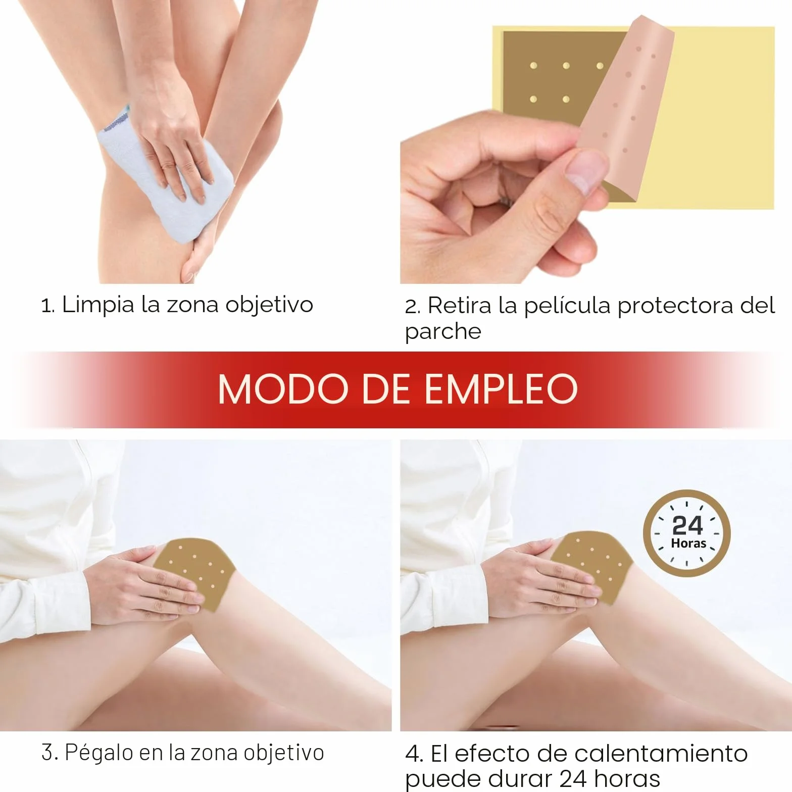 MYMULIKE Tigre Parches Para el Dolor, 100Pcs Parches de Calor, Alivio Rápido y Duradero del Dolor Muscular
