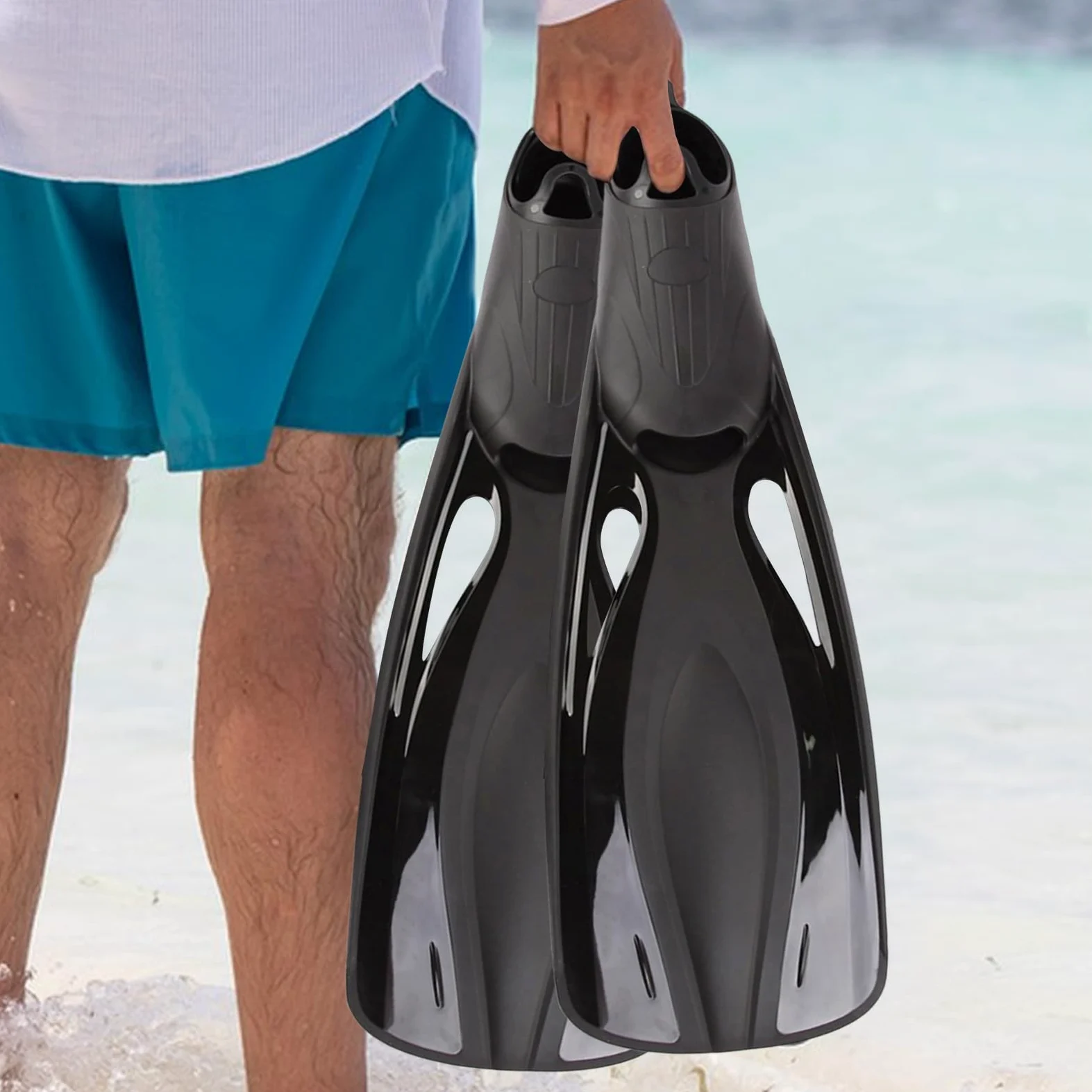 Aletas De Natación Adulto - Aletas Descalzas Adulto - Par Compacto Equipo De Buceo Para Actividades Acuáticas Hombres Mujeres Principiantes Experimentados