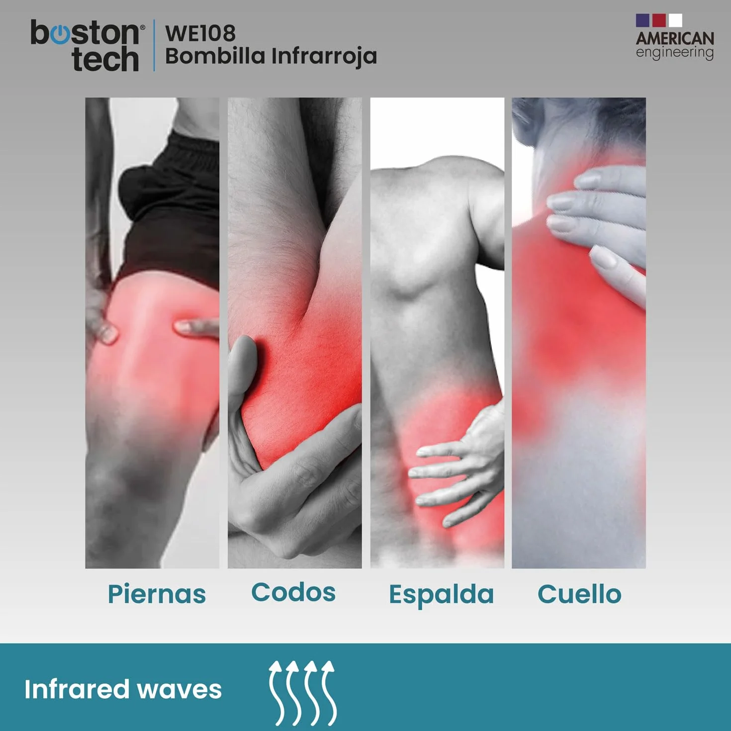 Bombilla Infrarroja para Termoterapia Boston Tech E27 12x0,03x16,5 cm
