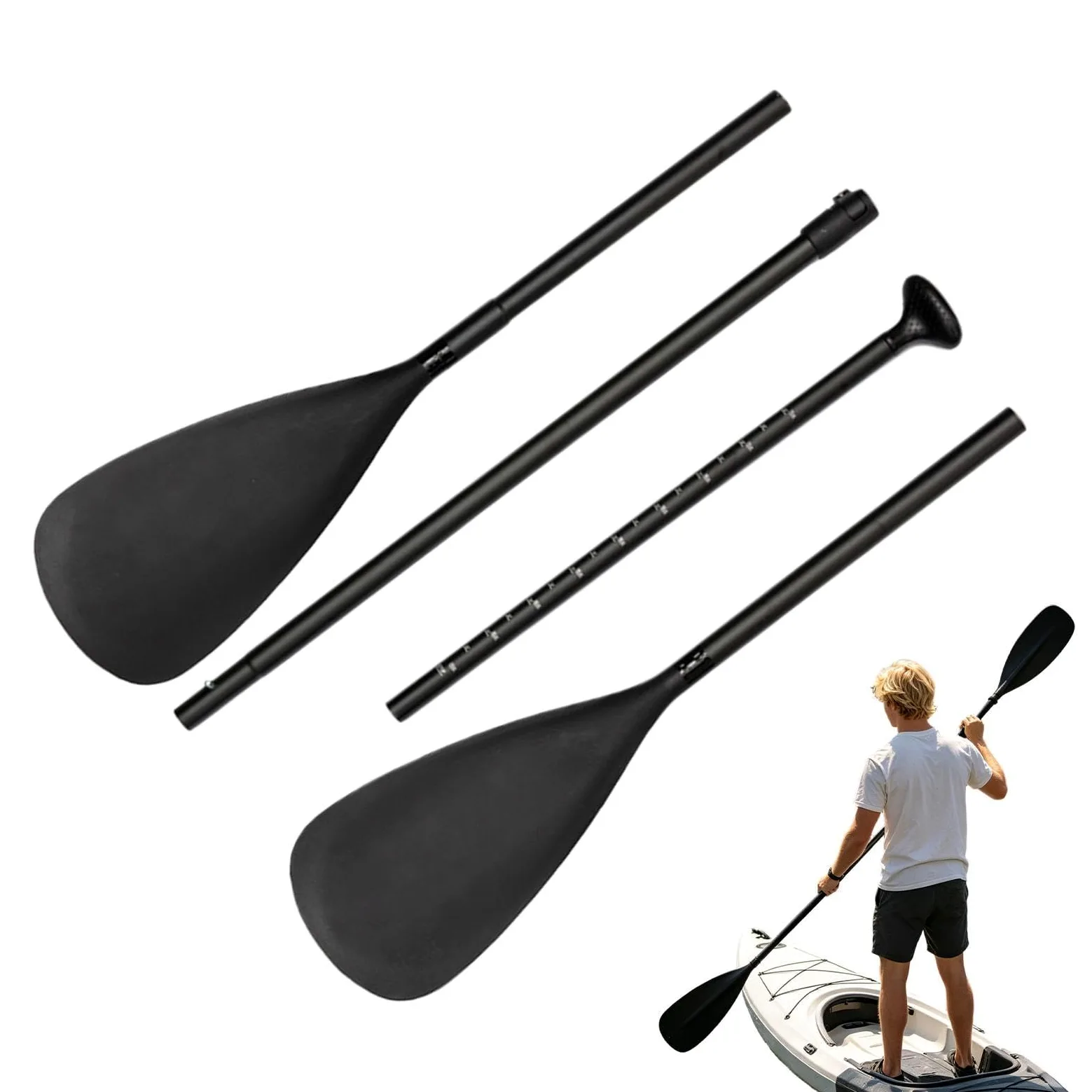 Pala de Kayak Aleación de Aluminio Ligera Ajustable Paddleboard | Remo Para Kayakismo Bote Y Canoa Para Remar, Paddle Surf, Bogar, Flotar, Piragüismo, Navegación, Kayak, Agua Y Lago