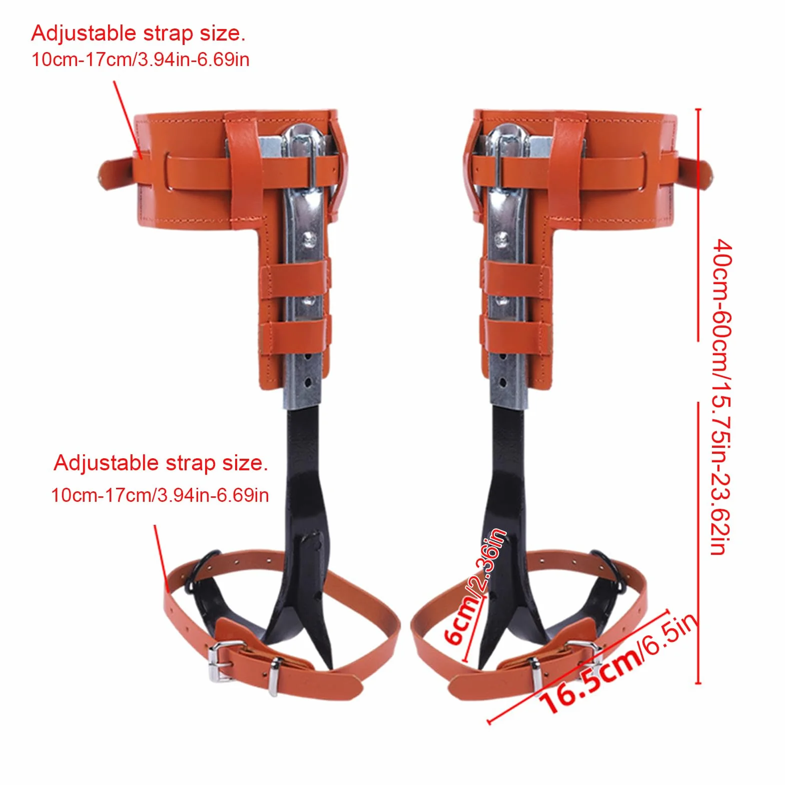 Genérico Espuelas para Trepar Árboles | Picos para Escalada De Árboles Actividades Exteriores - Ergonómico Altura Ajustable Accesorio De Recreación Al Aire Libre para La Poda El Corte La Gestión De