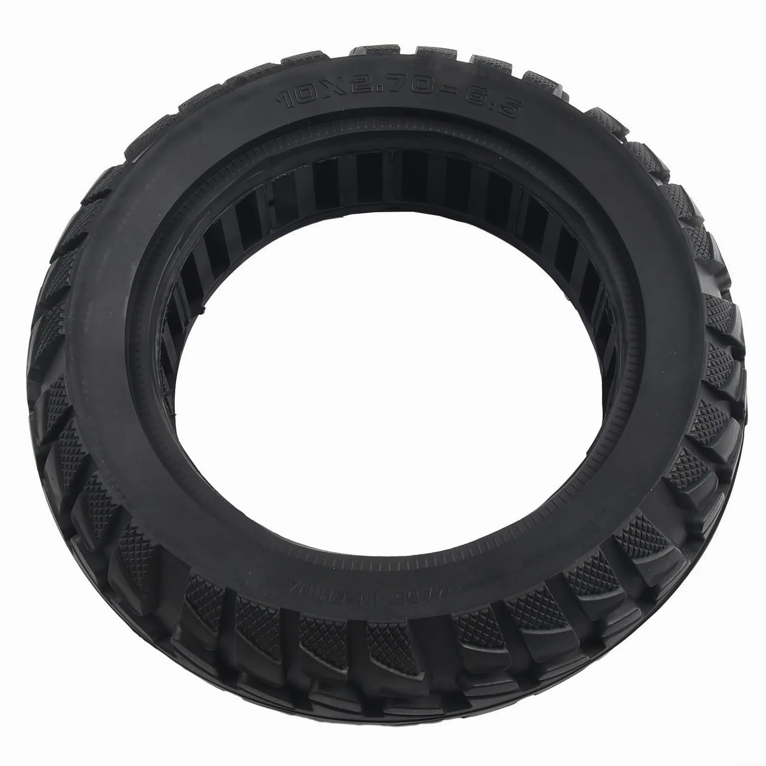Neumático de Scooter de 10 Pulgadas, neumático de Caucho Macizo, 10 x 2,70-6,5, neumático Macizo, 70/65-6,5, neumático sólido para Scooter eléctrico, Ruedas de Repuesto Super-Grip para Scooter eléct