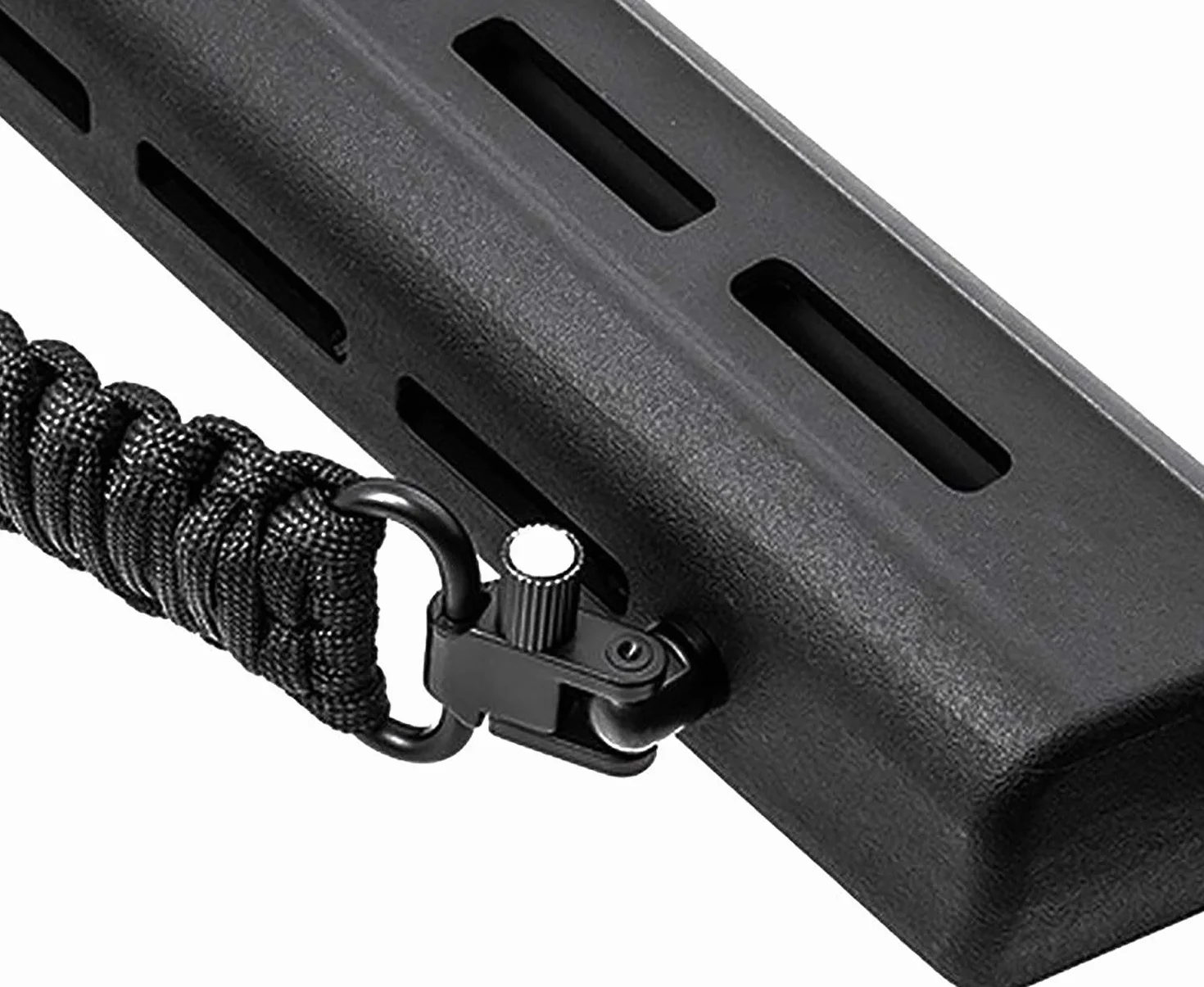 Correa Ajustable Negra Airsoft para Rifle + Enganche Táctico Point Sling 2 Puntos Multiusos Armas Cuerda Paintball Cinta de Sujeción Paracord Sistema Elastico Caza y Deportes Aire Libre
