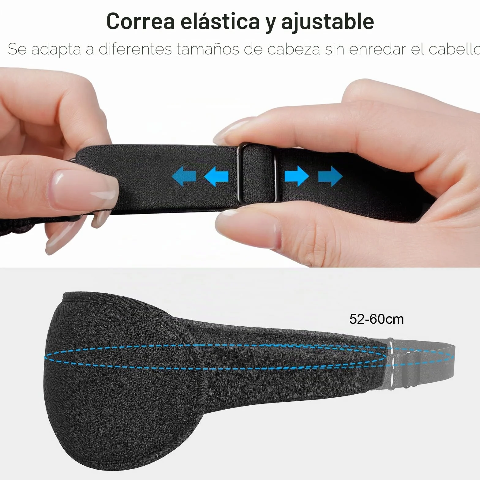 Gritin Antifaz para Dormir, Máscara de Dormir 3D Sin Presión Ocular, Ultrasuave y Cómodo para Mujer y Hombre