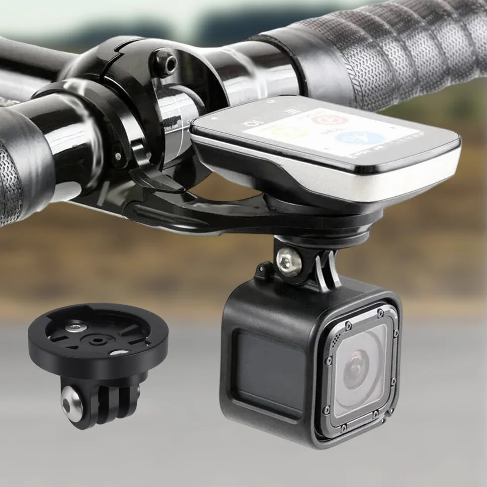 Soporte Bicicleta, Soporte para Ciclocomputador Gopro Universal Soporte para Cámara Compatible con Luz Bicicleta Adaptador Combo de Montaje para Garmin Edge, Distancia Entre Orificios 22