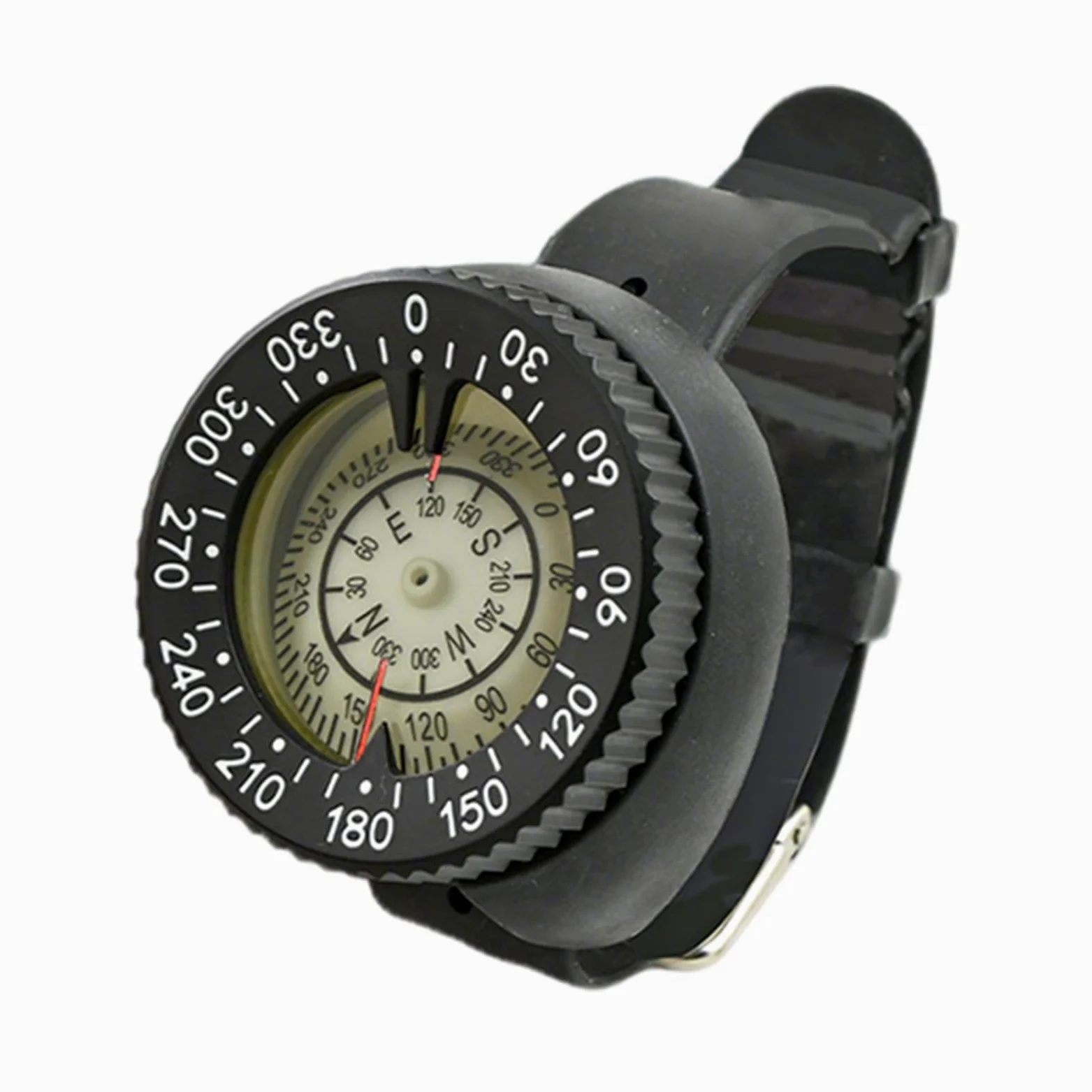 Reloj de brújula, herramienta de navegación de navegación, brújula luminosa precisa portátil para mochileros, kayak, orientación, buceo, supervivencia