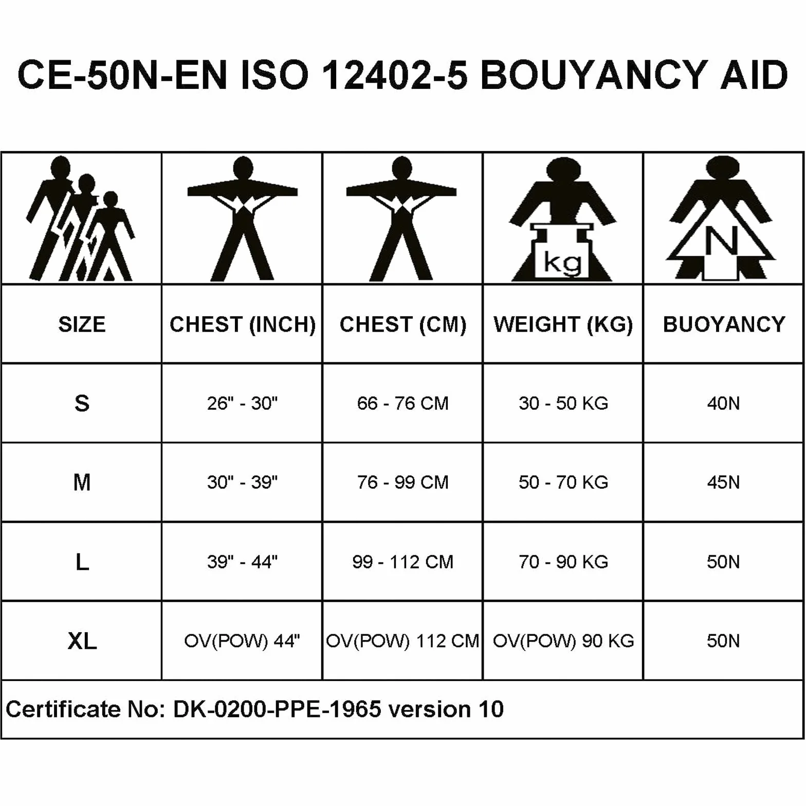 Leader Accessories Chaleco de Ayuda a la Flotabilidad 40-50N, Flotador Ajuste Fácil Cinturón Ajustable, para Navegación de Vela Ligera y Otras Actividades Acuáticas, Unisex