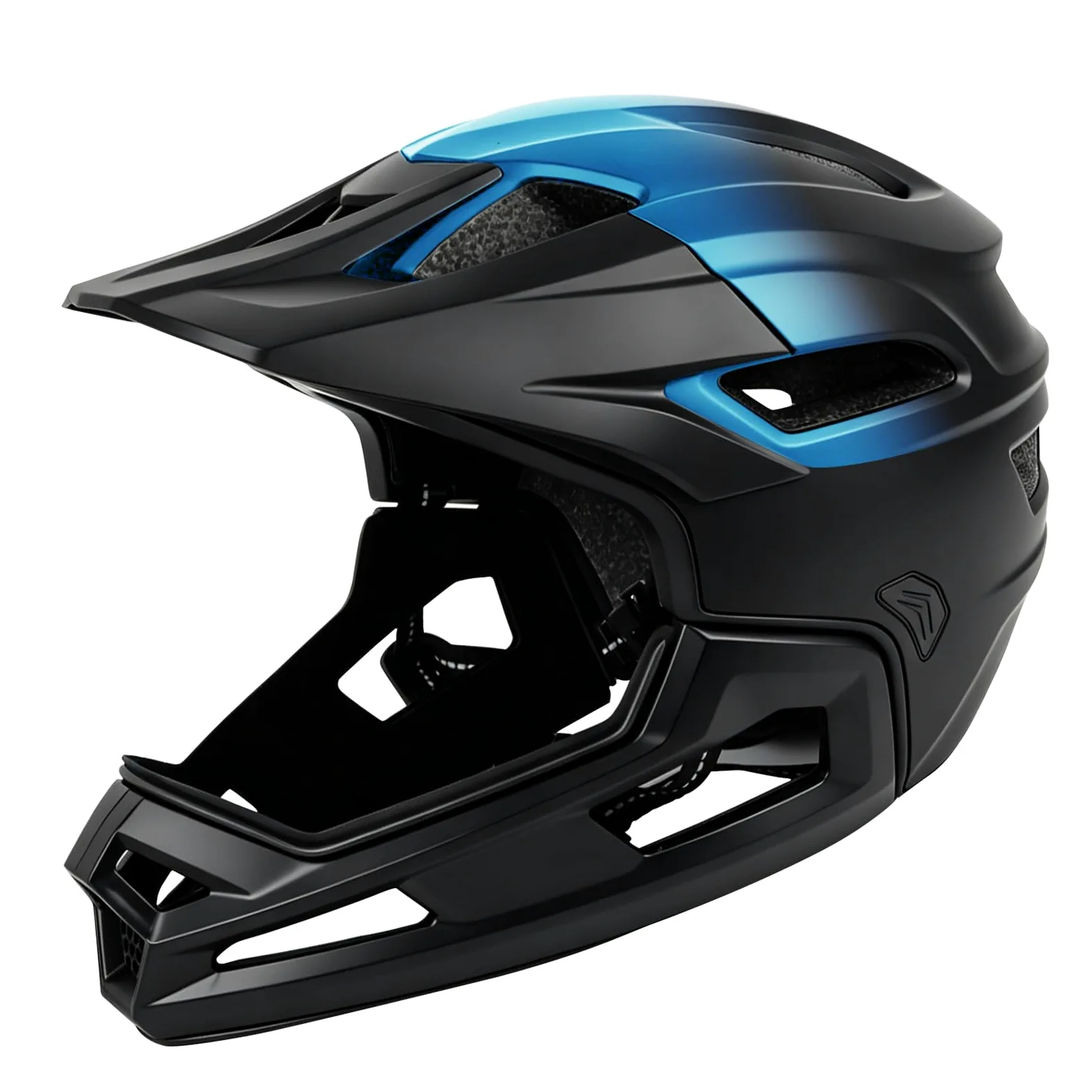 MEETYOO Casco Integral Transformable en Semi para MTB Casco para Bici y Patinete Eléctrico para Hombre con Barbuqueja Removible Regulación con Rueda y Hebilla Trapezoidal Transpirable, Ligero