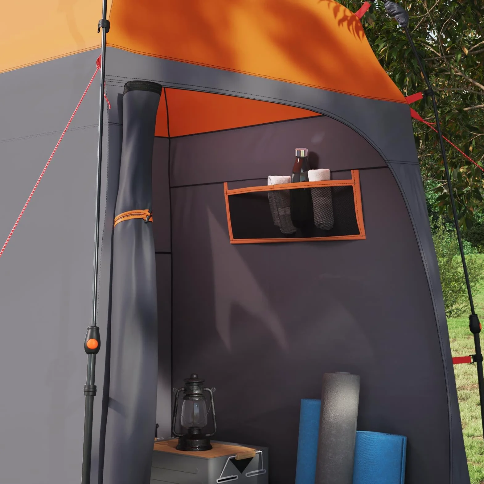 Tienda Instantánea 2 Personas Liberación Rápida Gris y Naranja,Deportes,Actividades al Aire Libre,Camping y Senderismo,Tiendas de campaña,4.85kg-42008395