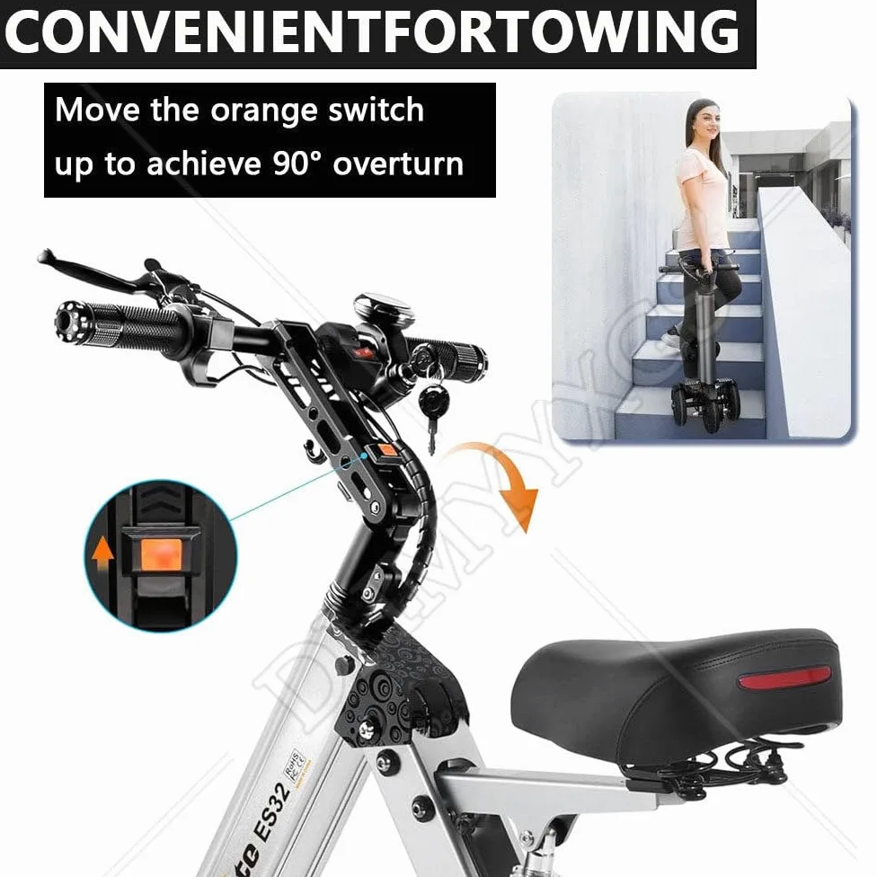 Patinete Eléctrico Eléctrico | Triciclo Eléctrico Plegable Ligero | Patinete Deportivo Golf | Triciclo Eléctrico para Adultos | Patinete Movilidad Plegable para Personas Mayores