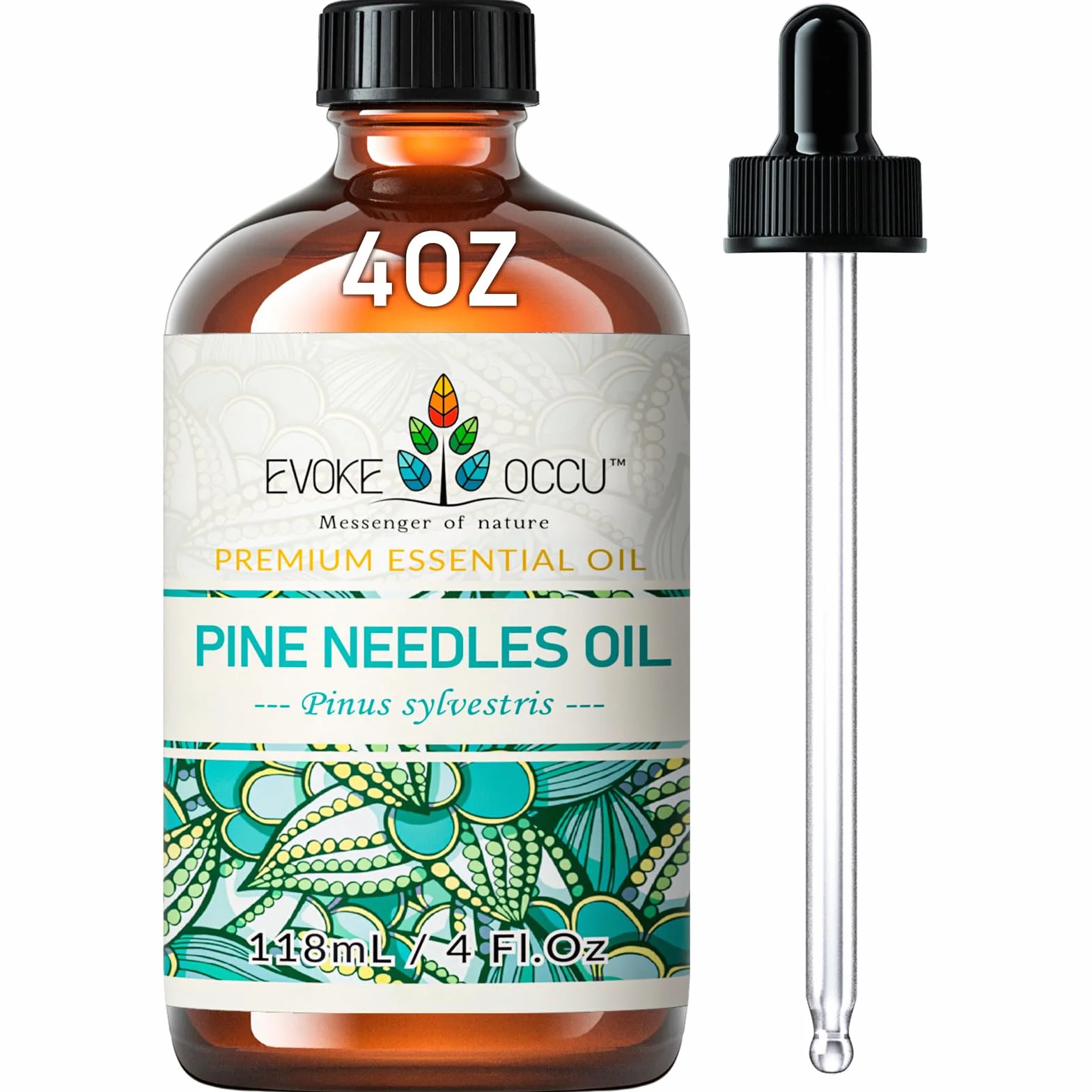 EVOKE OCCU Aceite Esencial de Aguja de Pino 4 Oz, Aceite Puro para Difusor Masaje y Fabricación de Jabón