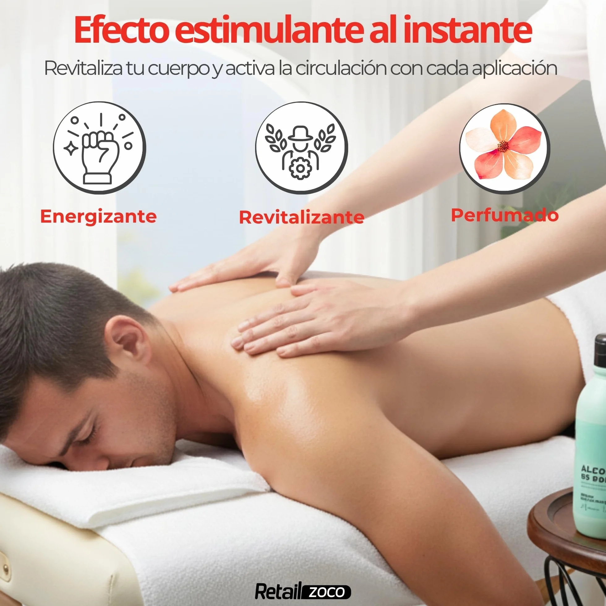 Alcohol de Romero 250 ml Solución Tópica Natural para Masaje