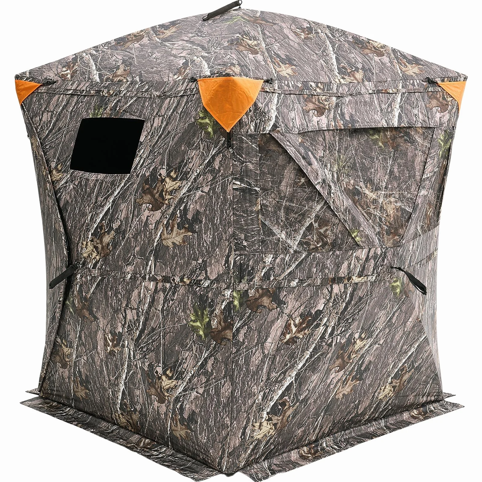 VEVOR Persiana de caza, persiana transparente de 270°, para 4-5 personas, con bolsa de transporte, tienda de campaña portátil y resistente, malla transparente unidireccional para caza de pavos y