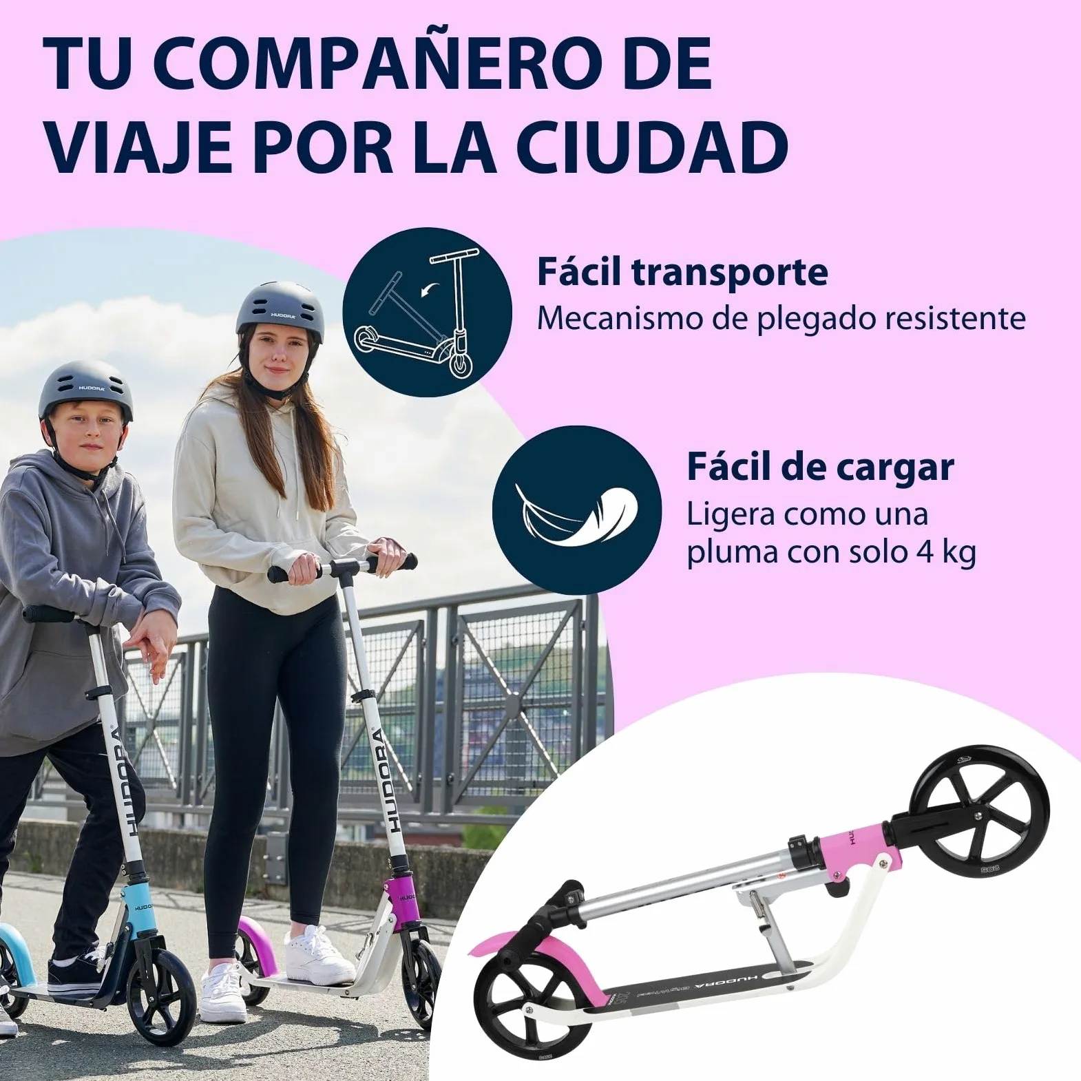 Hudora Bigwheel 205 Pure Patinete Unisex Adulto