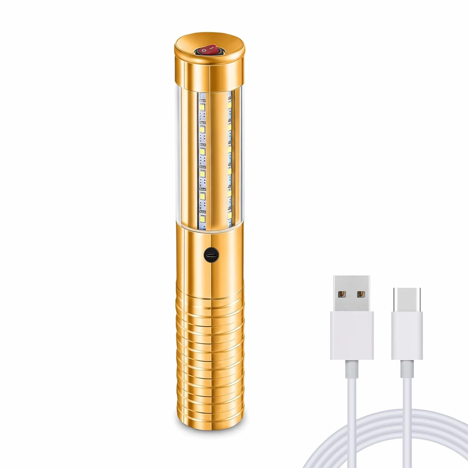ACMHNC Luces Estroboscópicas LED USB Recargable 1800 mAh Bastón Luminoso Barras Luminosas Fiestas