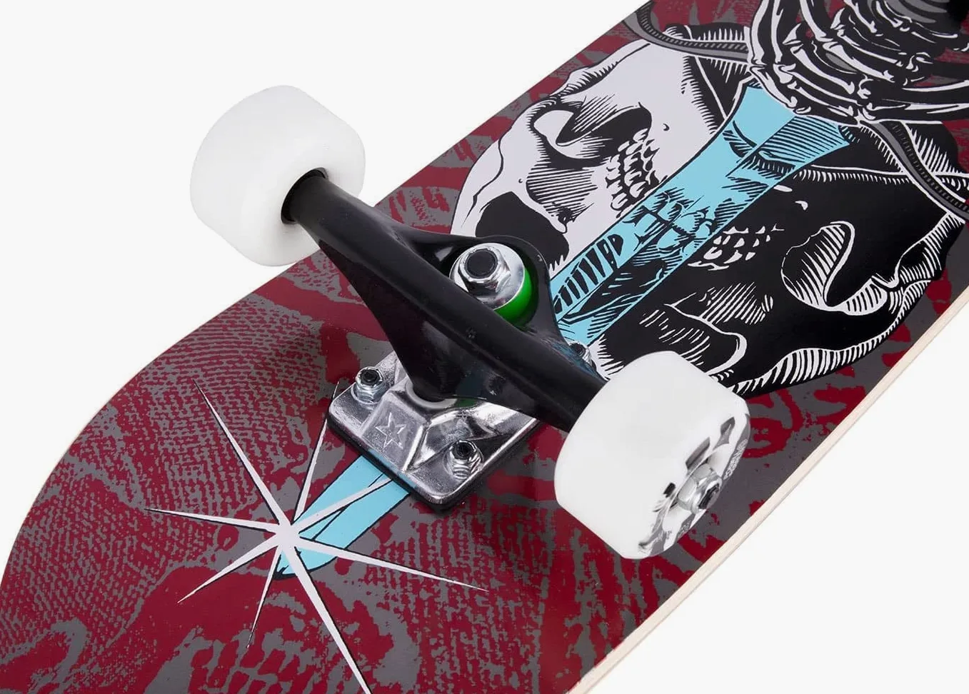 Powell Peralta Skull & Sword - Monopatín completo - Borgoña 19.1 cm x 72.8 cm