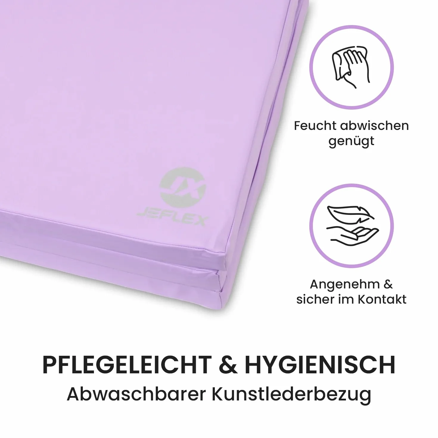 Jeflex - Colchoneta plegable Gimnasia 180 x 60 x 6 cm fabricada en Alemania / Esterilla de gimnasia / Colchoneta multifuncional y yoga / Esterilla de juego para habitación de los niños
