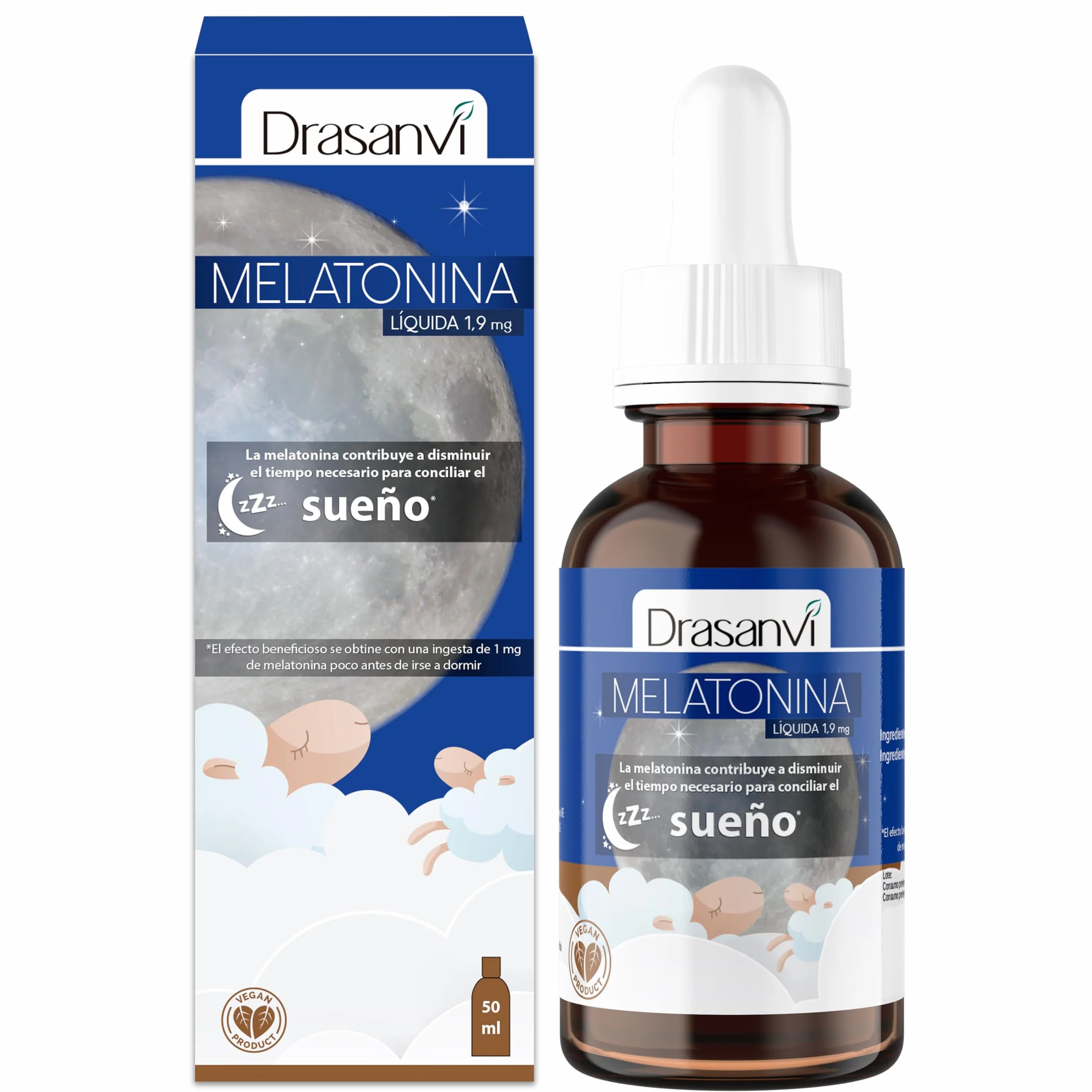 DRASANVI Melatonina Pura 1,9 mg 50 ml 31 Días Sabor Limón