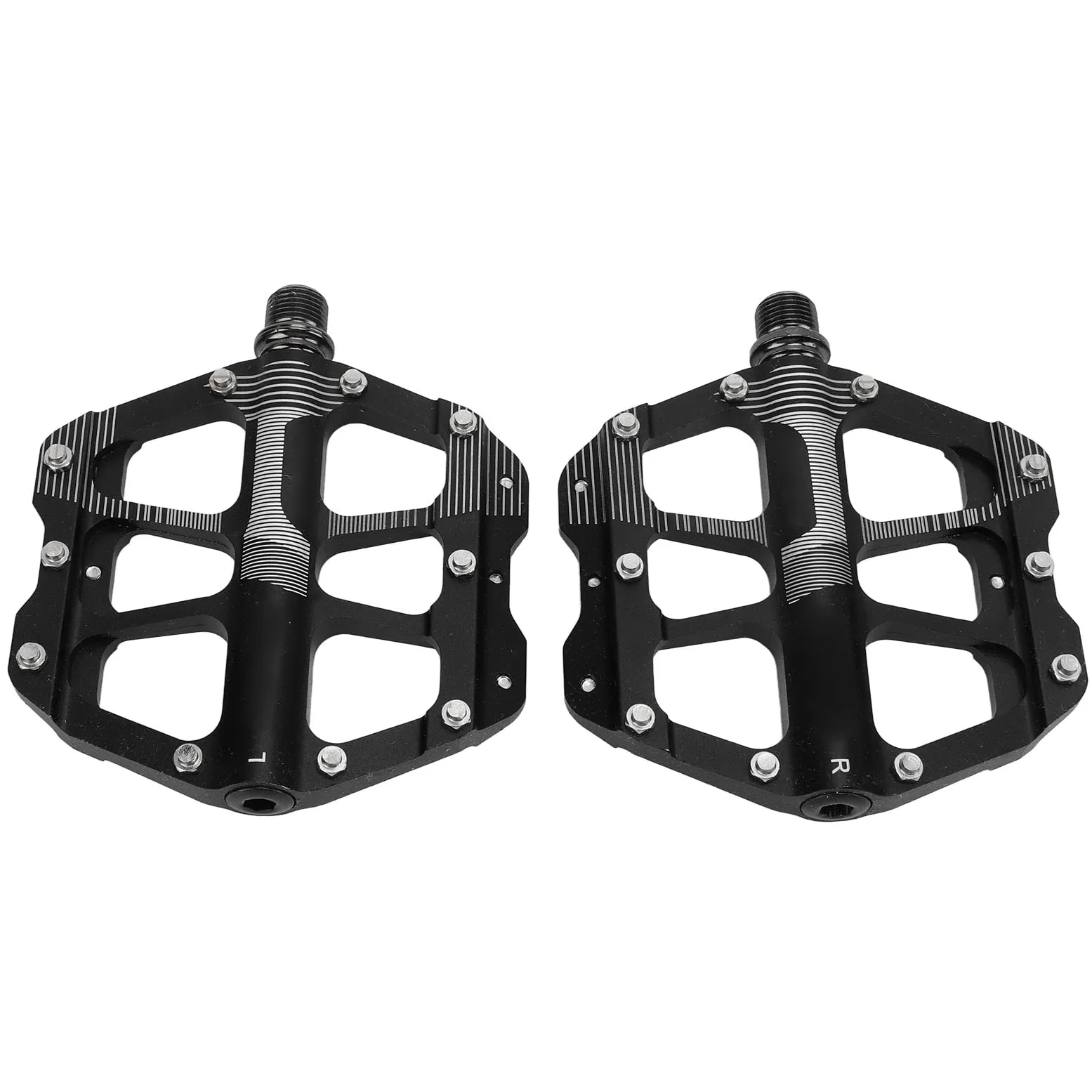Changor Pedal de Bicicleta Ultraligero Antideslizante con 3 Rodamientos para Bicicleta de Montaña y de Carretera, Aleación de Aluminio, Banda de Rodadura de 107 Mm, 1 par