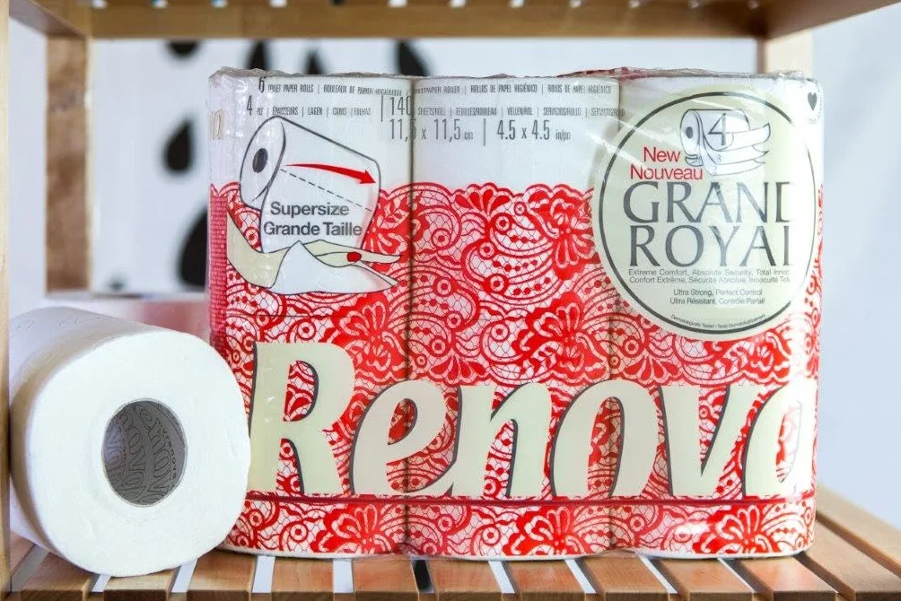 Renova Papel Higiénico Grand Royal 18 Rollos Premium XXL 4 Capas