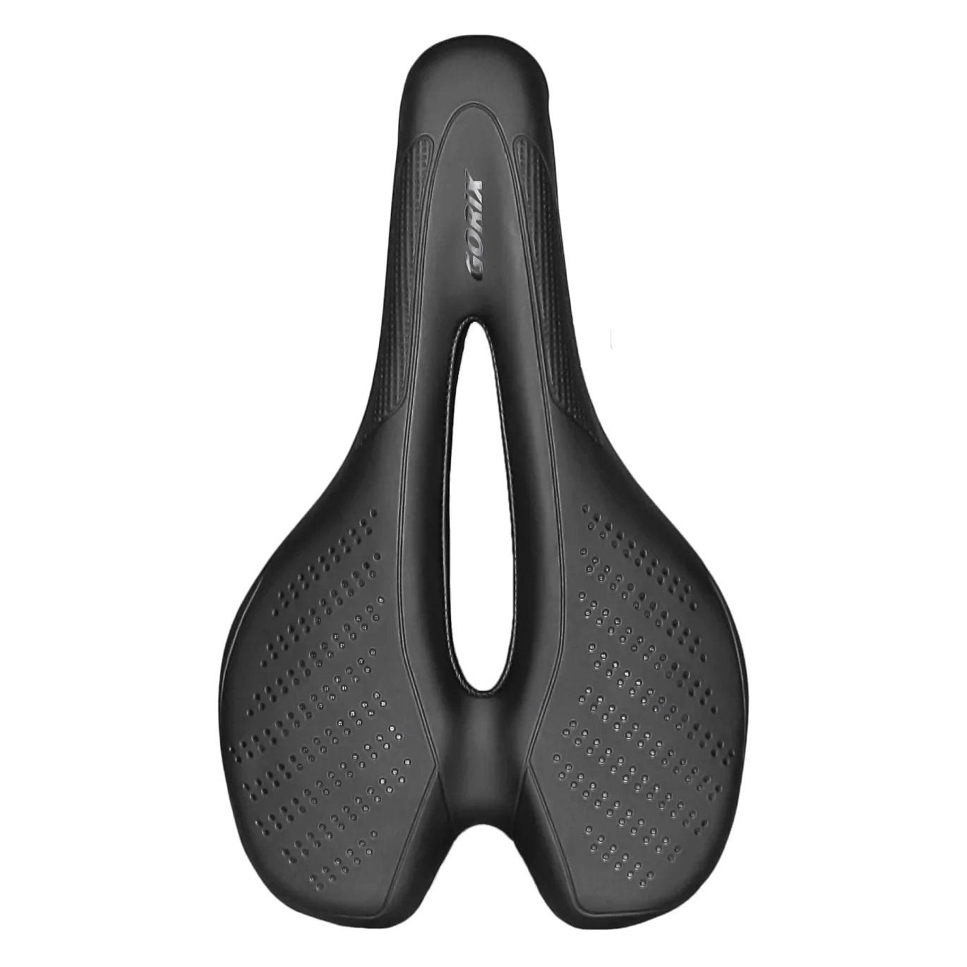 GORIX Asiento de sillín de bicicleta cómodo cojín de nariz corta ancha absorción de impactos tipo deportivo bicicleta de carretera de montaña (GO-Max722)