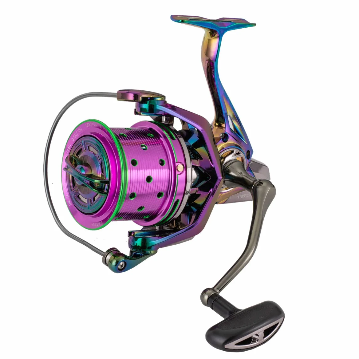 Diwa Spinning Fishing Reels 70 LBS MAX Drag Power Cojinete de Acero Inoxidable Cuerpo de Metal 8000 10000 12000 Carrete Agua Dulce Agua Salada Big-Game Surf Carrete Giratorio Ultra Suave