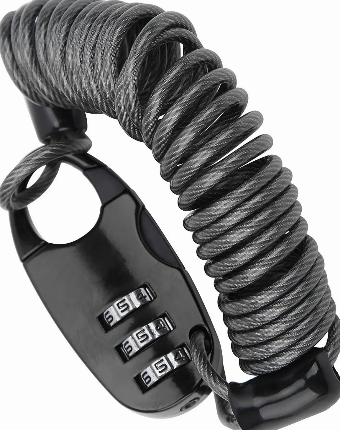 Candado de Cable de Acero para Seguridad de Bicicleta, para Casco de Bicicleta, candado de Cable de Acero, candado portátil Universal para Casco con contraseña, candado antirrobo p