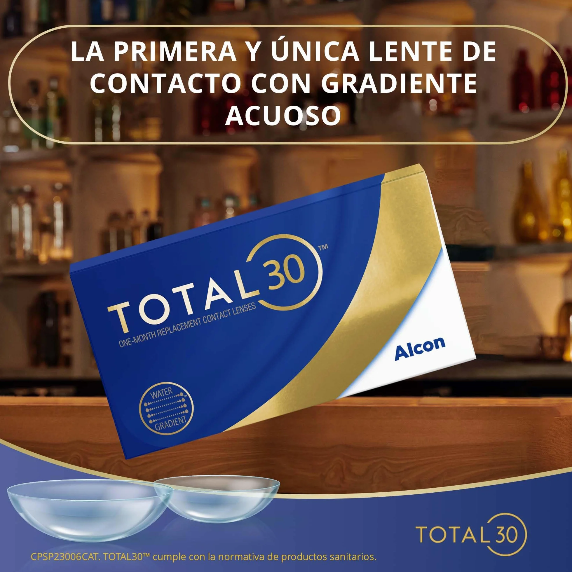 TOTAL30 lentes de contacto mensuales -3 lentes R 8.4 mm D 14.2 mm -05.75 dioptrías