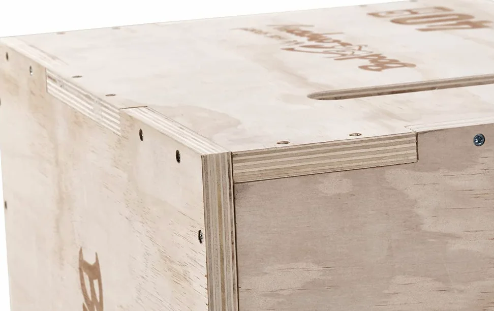 Bad Company Caja de salto I Plyo-Box 60 x 50 x 40 cm de madera para montar con una carga máxima de hasta 180 kg
