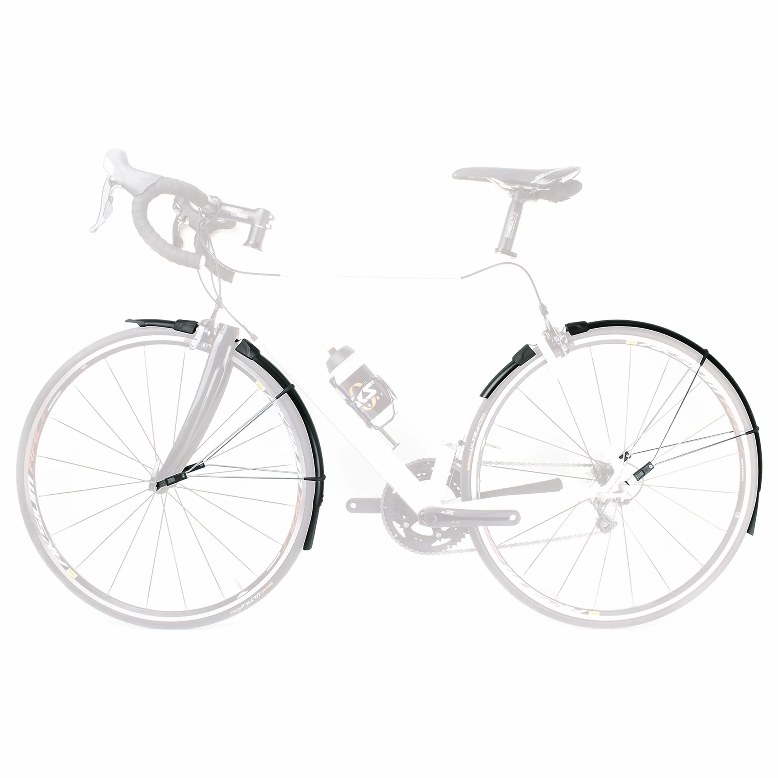 SKS Germany Raceblade Pro & Raceblade - Juego de Guardabarros Largos, Accesorios de Bicicleta para Bicicleta de Carretera (protección de Bicicleta con fijación de liberación rápida, puntales de