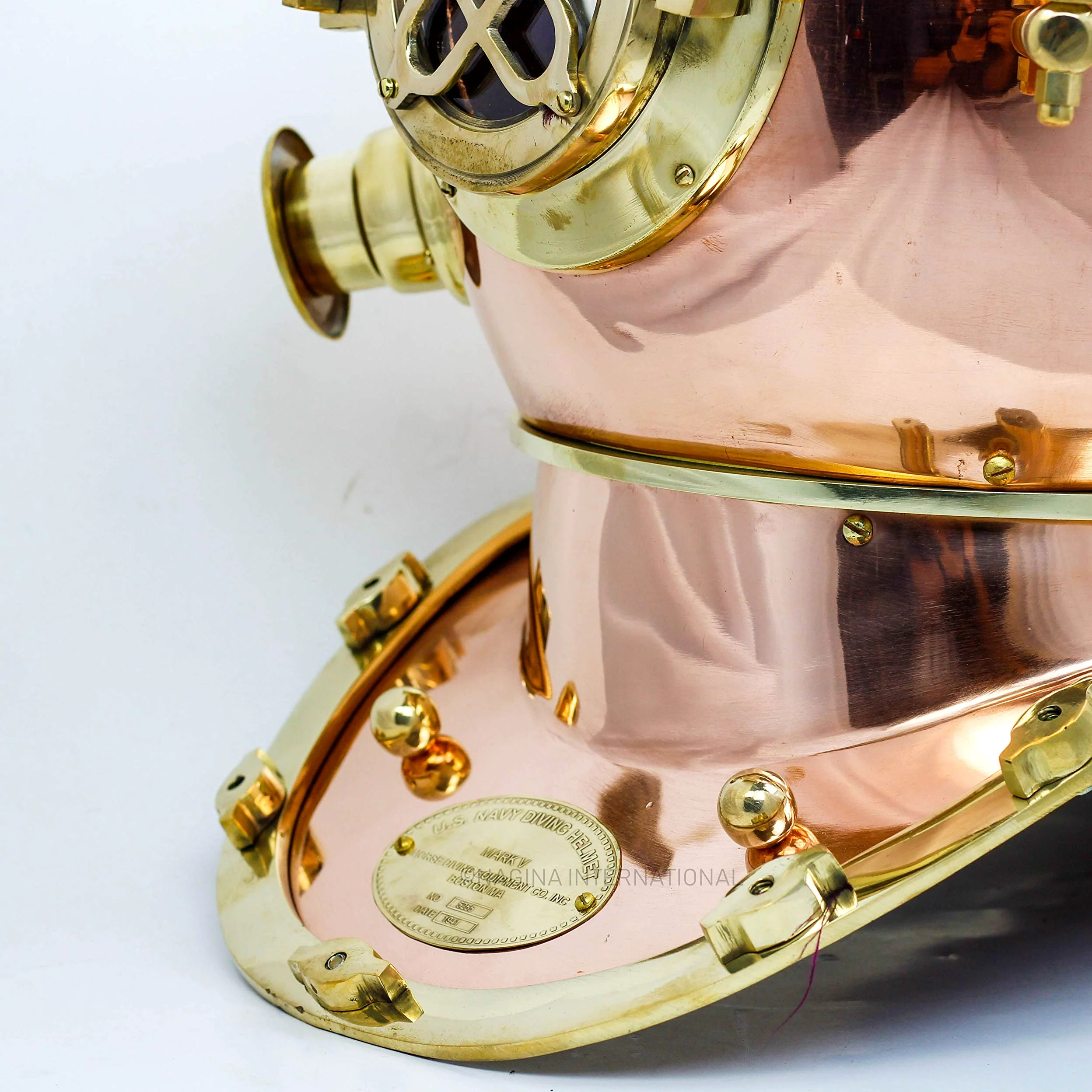 Casco náutico de buceo de 12 pulgadas | Casco decorativo de barco marítimo | Nagina International (12 pulgadas, cobre pulido)