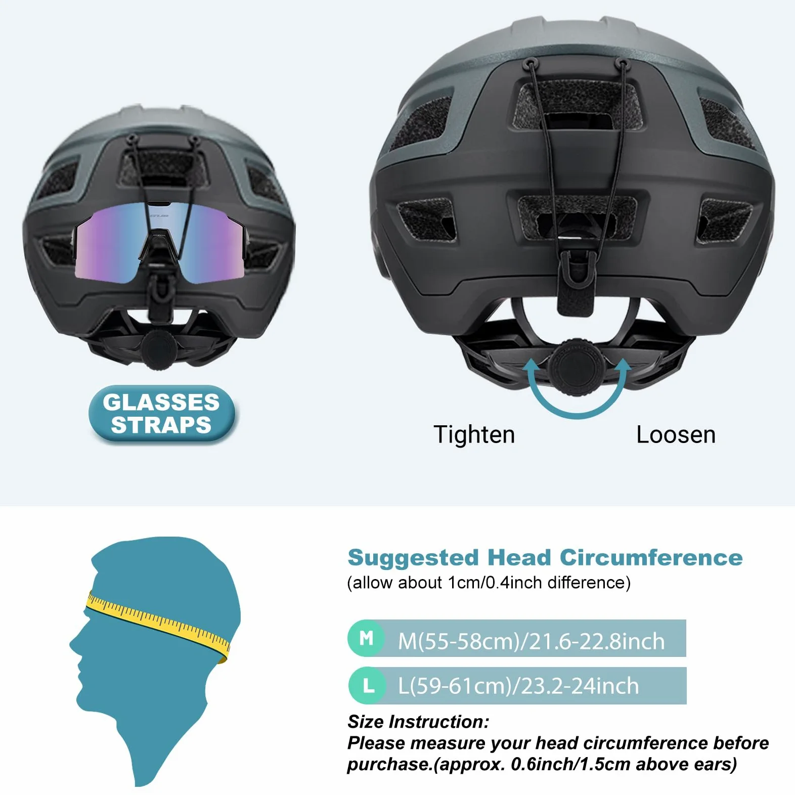Favoto Casco de Bicicleta de montaña Ligero, Casco de Bicicleta de montaña y Carretera para Hombres y Mujeres, Certificado CE, Transpirable, Ajustable, Casco de Ciclismo para Adultos y jóvenes
