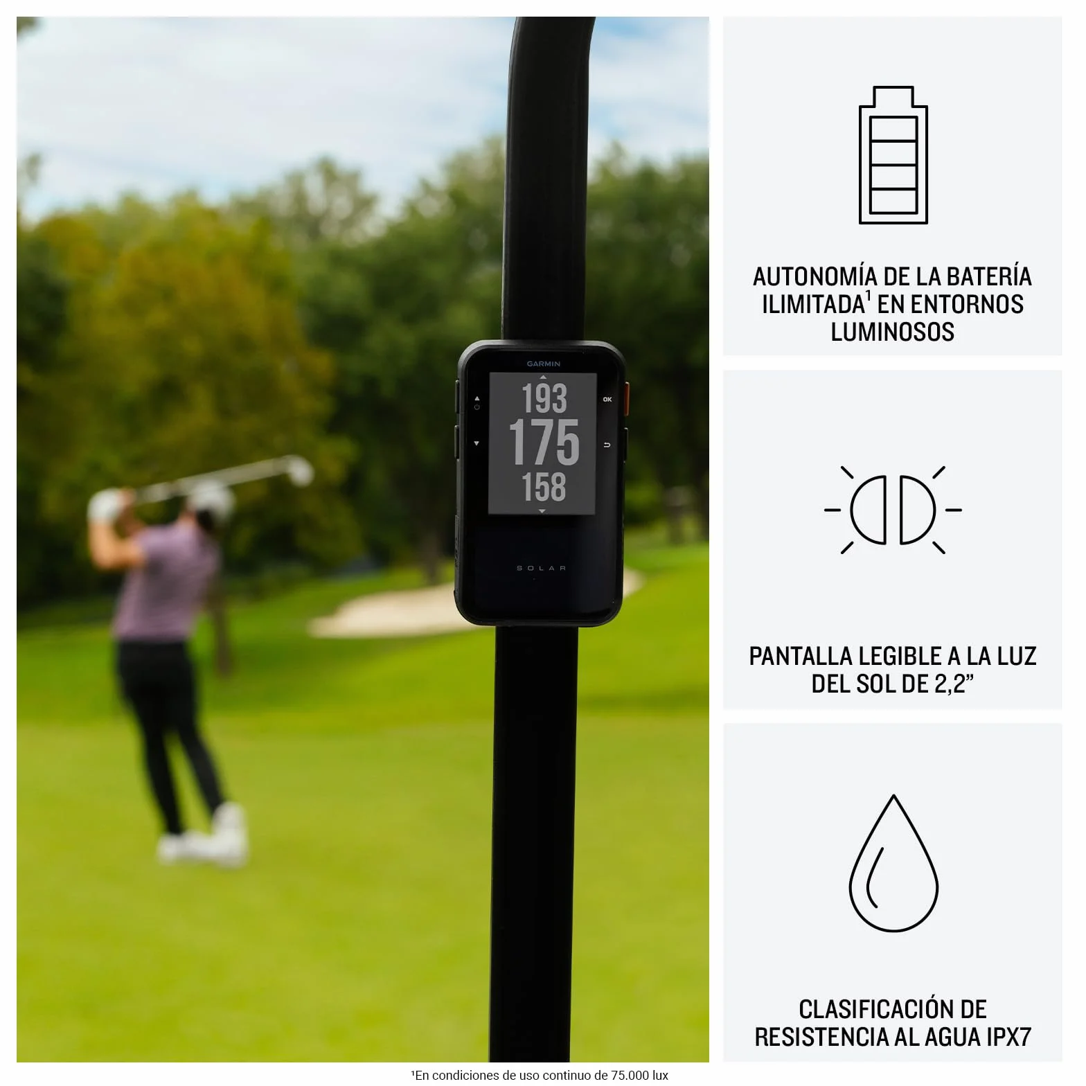 Garmin Approach G20 GPS de Golf de Mano, 43.000 Campos, Pantalla 2,2"