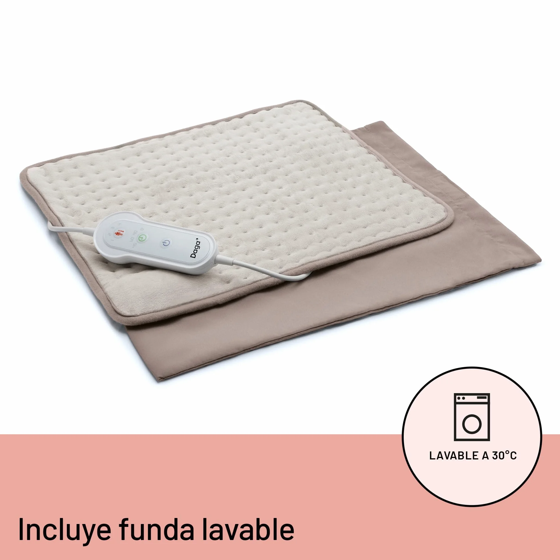 DAGA Almohadilla Térmica Confort Multi XL, Intellisense, 50 x 38 cm, 3 Programas, 4 Temperaturas