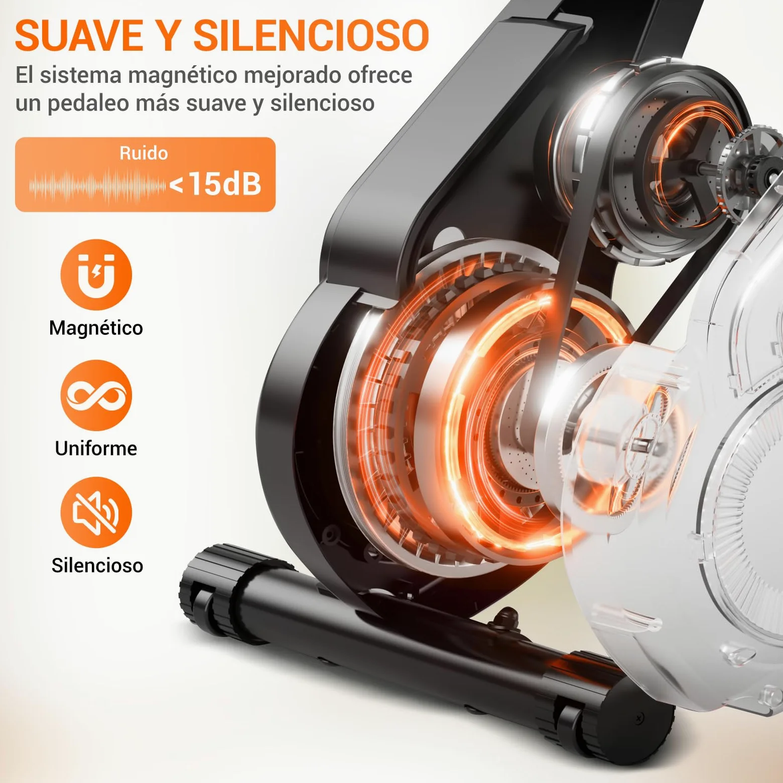 UMAY Bicicleta estática plegable, 5 en 1 Bicicleta spinning profesional con Resistencia Magnética de 16 Niveles, Bicicleta estatica plegable para el hogar Bici de Sala con Asiento Cómodo, Máx 136 kg | con Resistencia Magnética de 16 Niveles, Bicicleta est