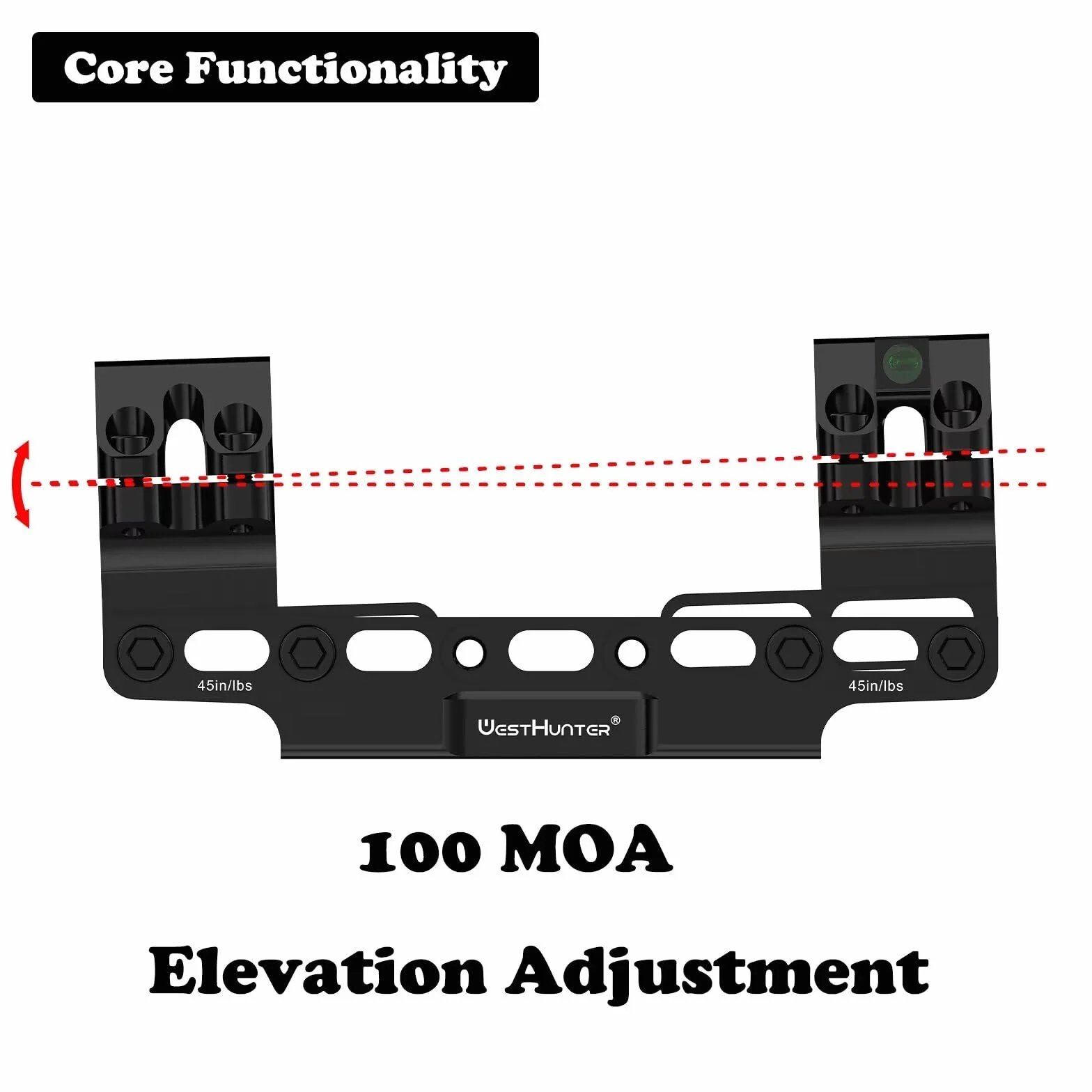 WestHunter Optics Precision WH304 Dovetail Scope Mount, Exclusiva para Competencias Deportivas | Brown