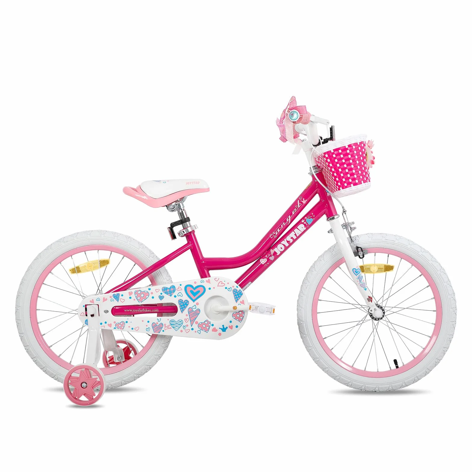 JOYSTAR Bicicleta Infantil 12/14/16/18/20 Pulgadas para Niñas con Ruedas de Apoyo y Cesta