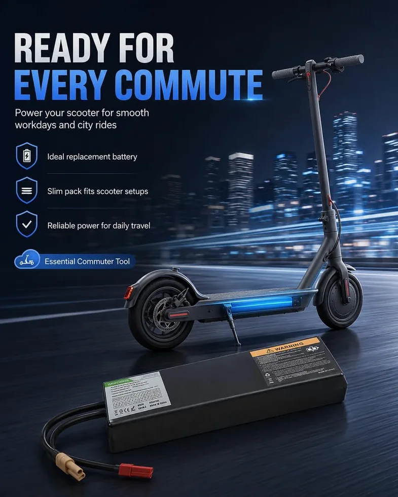 Batería de Scooter eléctrico de 36 V 6AH / 7.5AH / 7.8AH / 8.7AH Batería de Scooter eléctrico Reemplazo de batería de Accesorio para Scooter Incorporado,36v,8.7AH